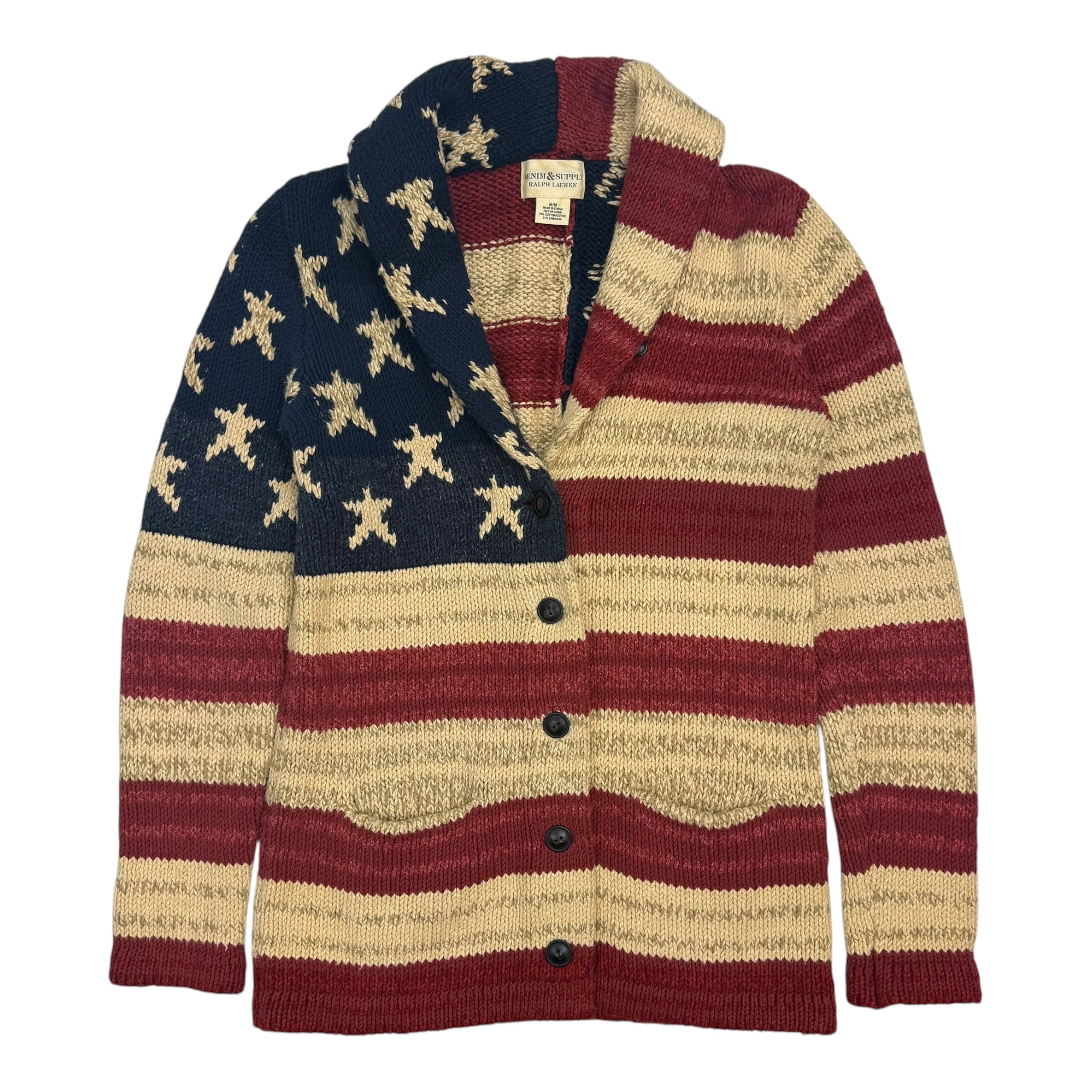 Vintage Ralph Lauren Denim & Supply American Flag Cardigan