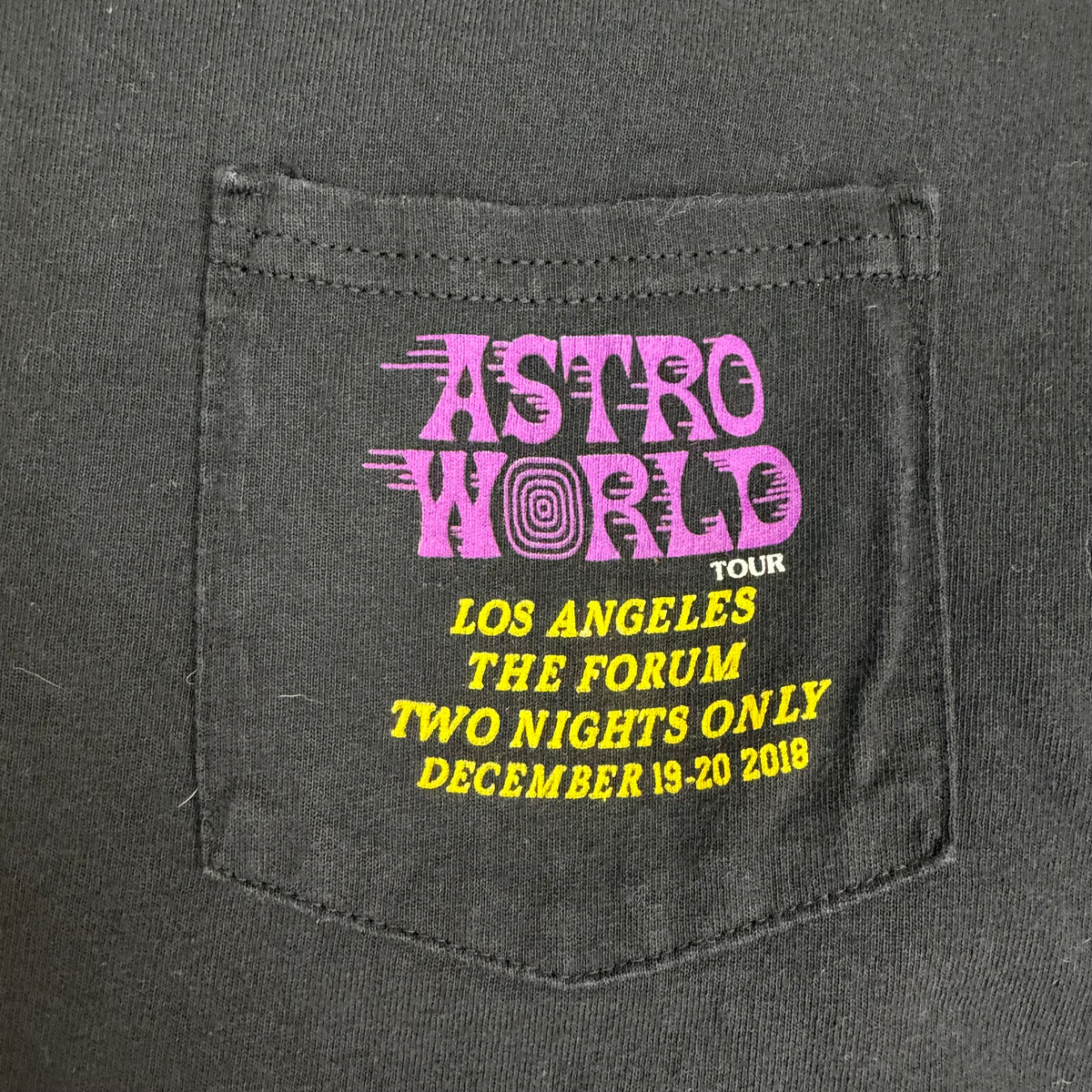 Travis Scott Astroworld Los Angeles Exclusive Long Sleeve Tee Black