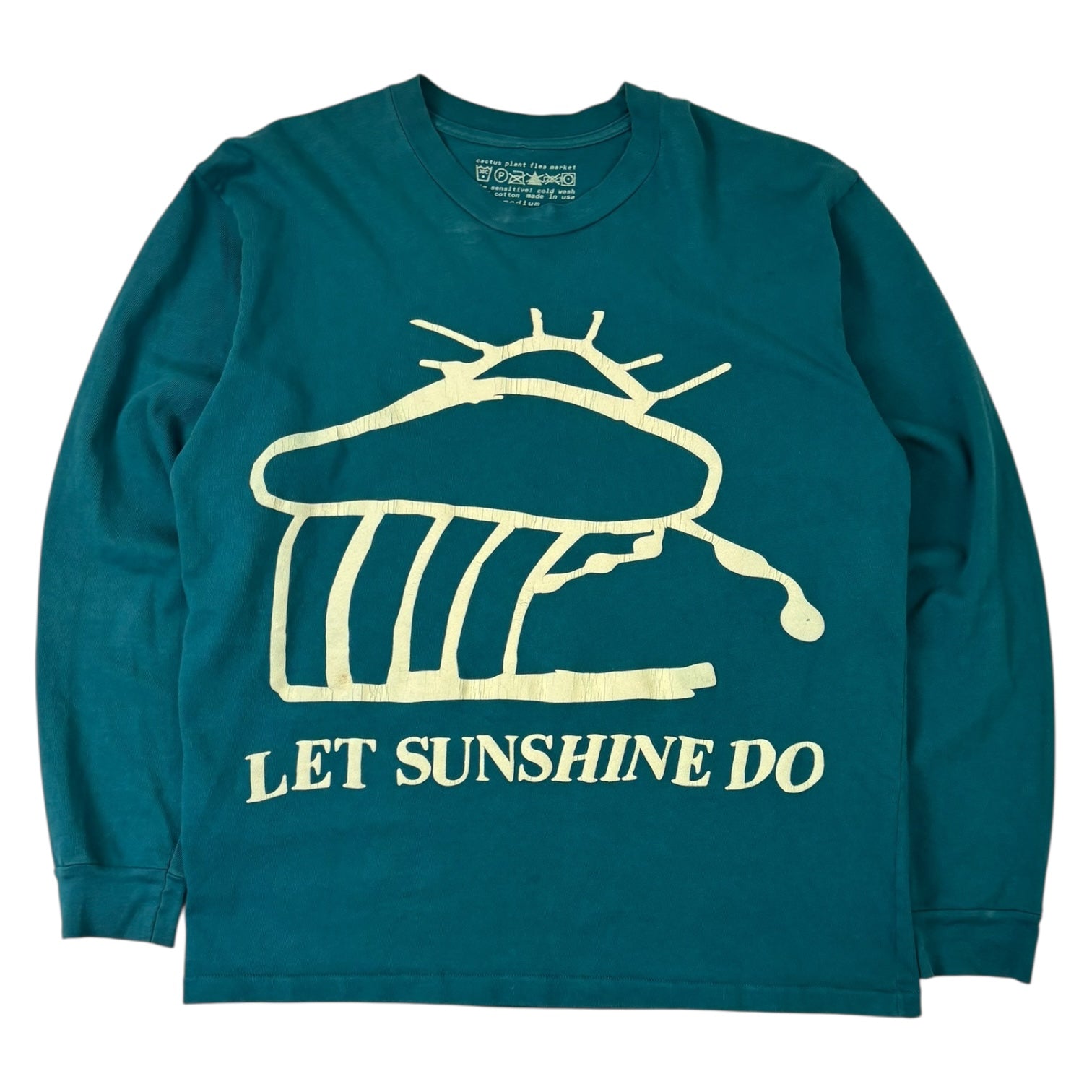 Cactus Plant Flea Market “Let Sunshine Do” Long Sleeve T-Shirt Teal