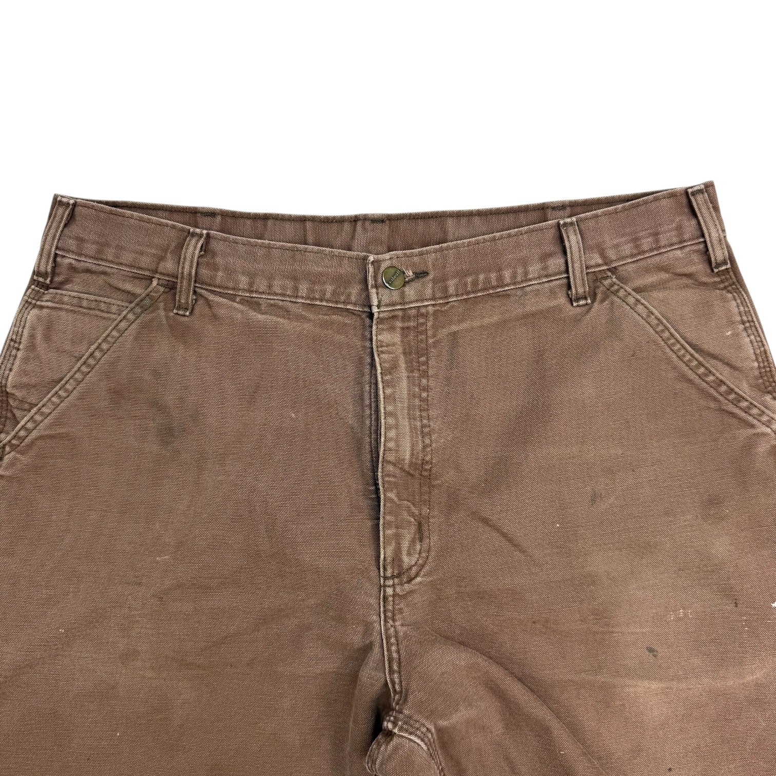 Vintage Carhartt Dungaree Denim Pants Light Brown