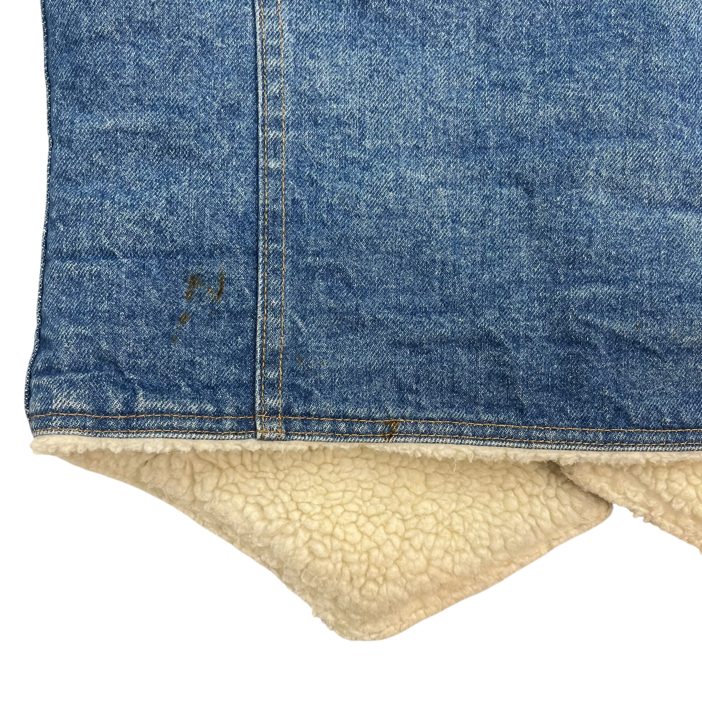 Vintage Levi’s Sherpa Lined Denim Vest Medium Wash Blue
