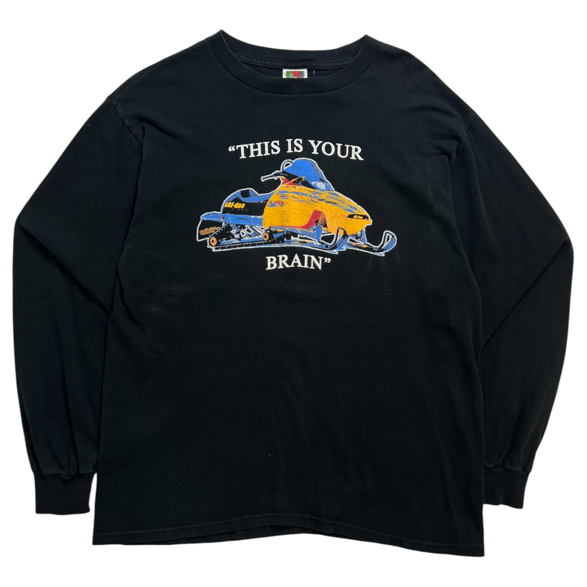 Vintage Ski-Doo “This is Your Brain” Long Sleeve T-Shirt Black