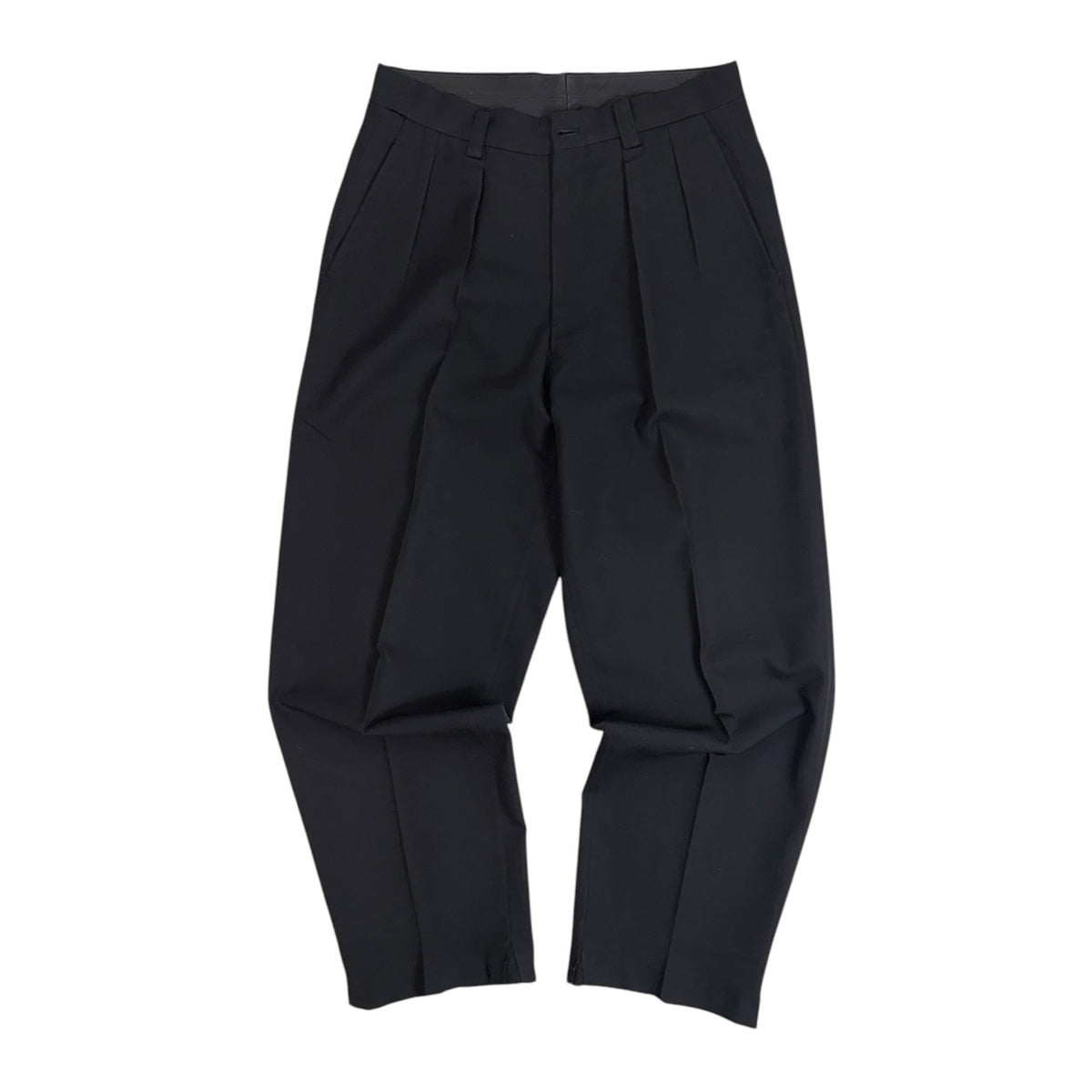 Comme Des Garçons Two-Tuck Pleated Trousers Black