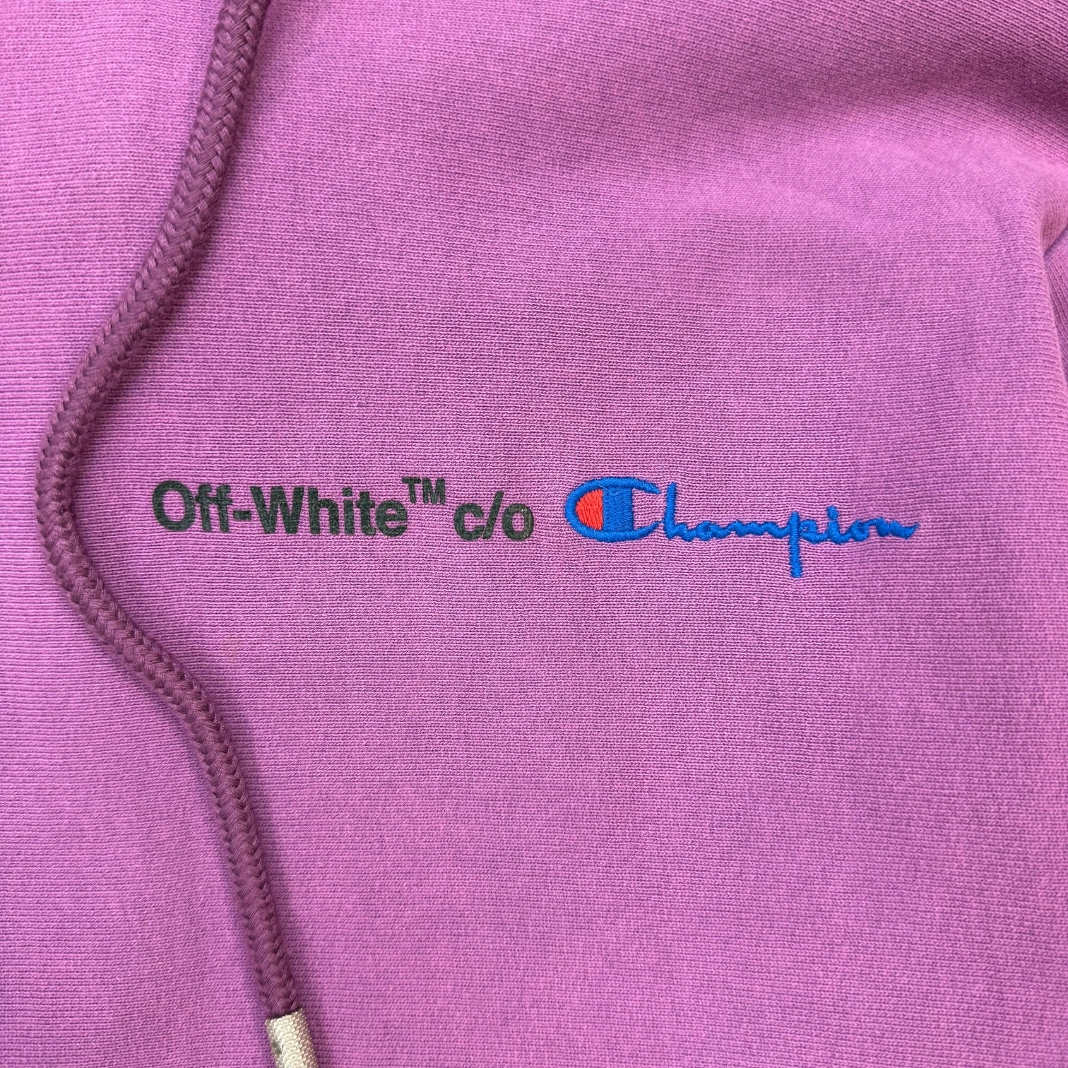 Off-White x Champion Reverse Weave Hoodie Purple