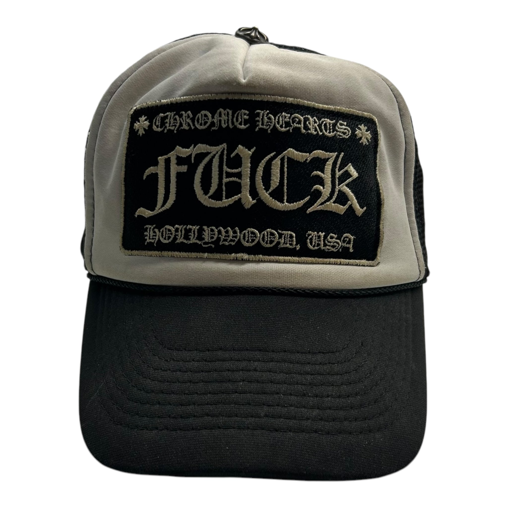 Chrome Hearts F*ck Trucker Hat Black/White