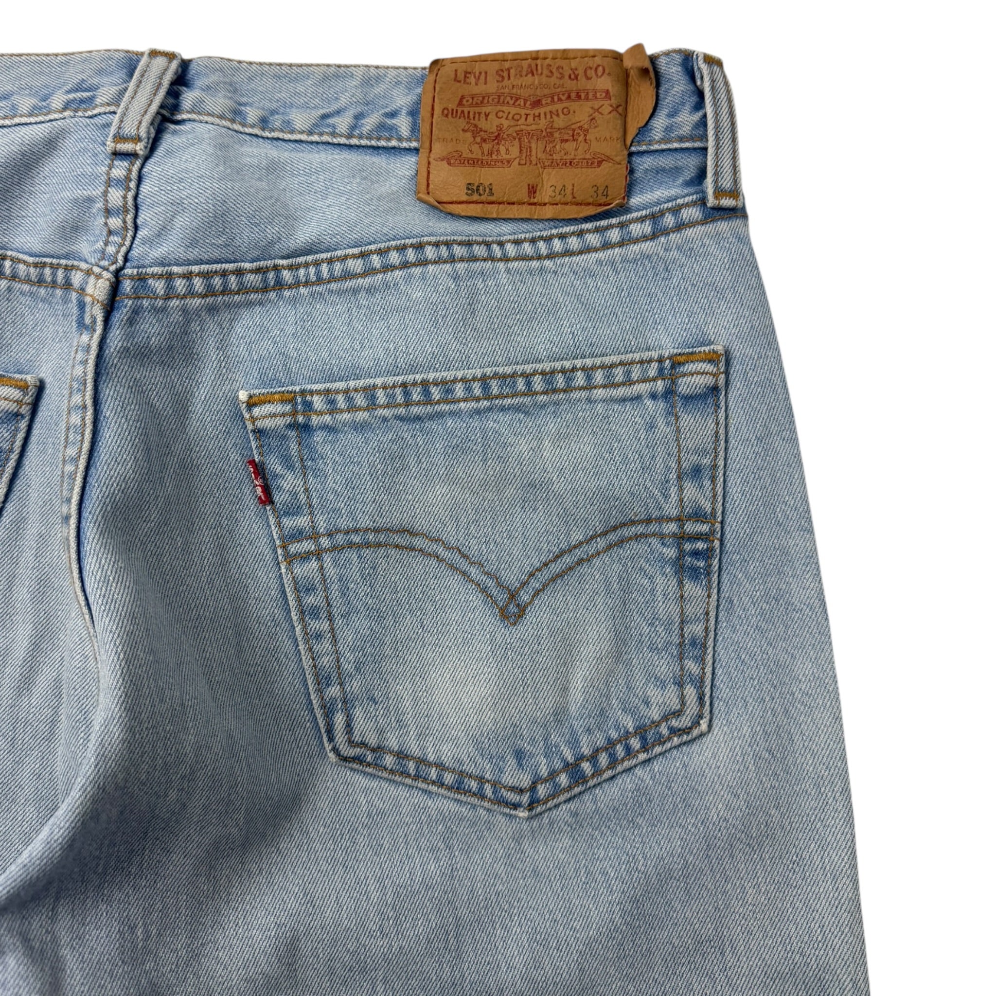 Vintage Levi’s 501’s Denim Bottoms Light Wash