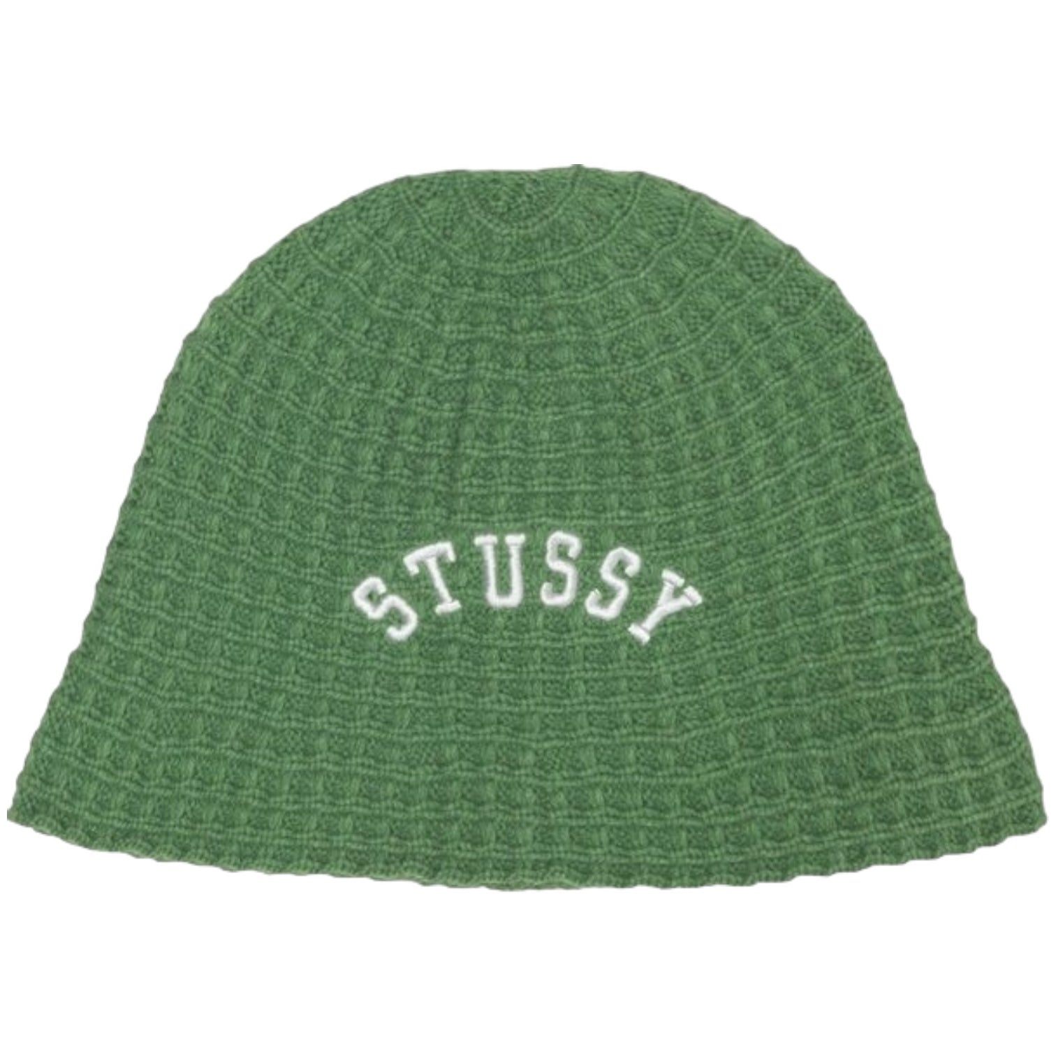 Stussy Waffle Knit Bucket Hat Green