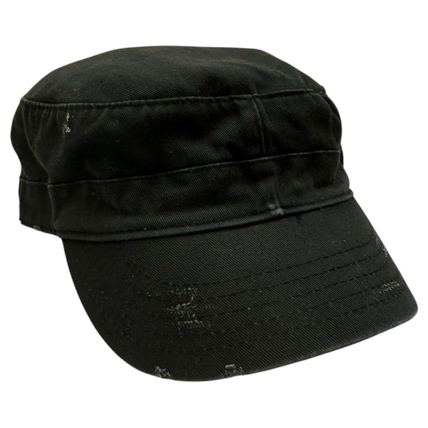 (W) Vintage Y2K Cadet Cap Black