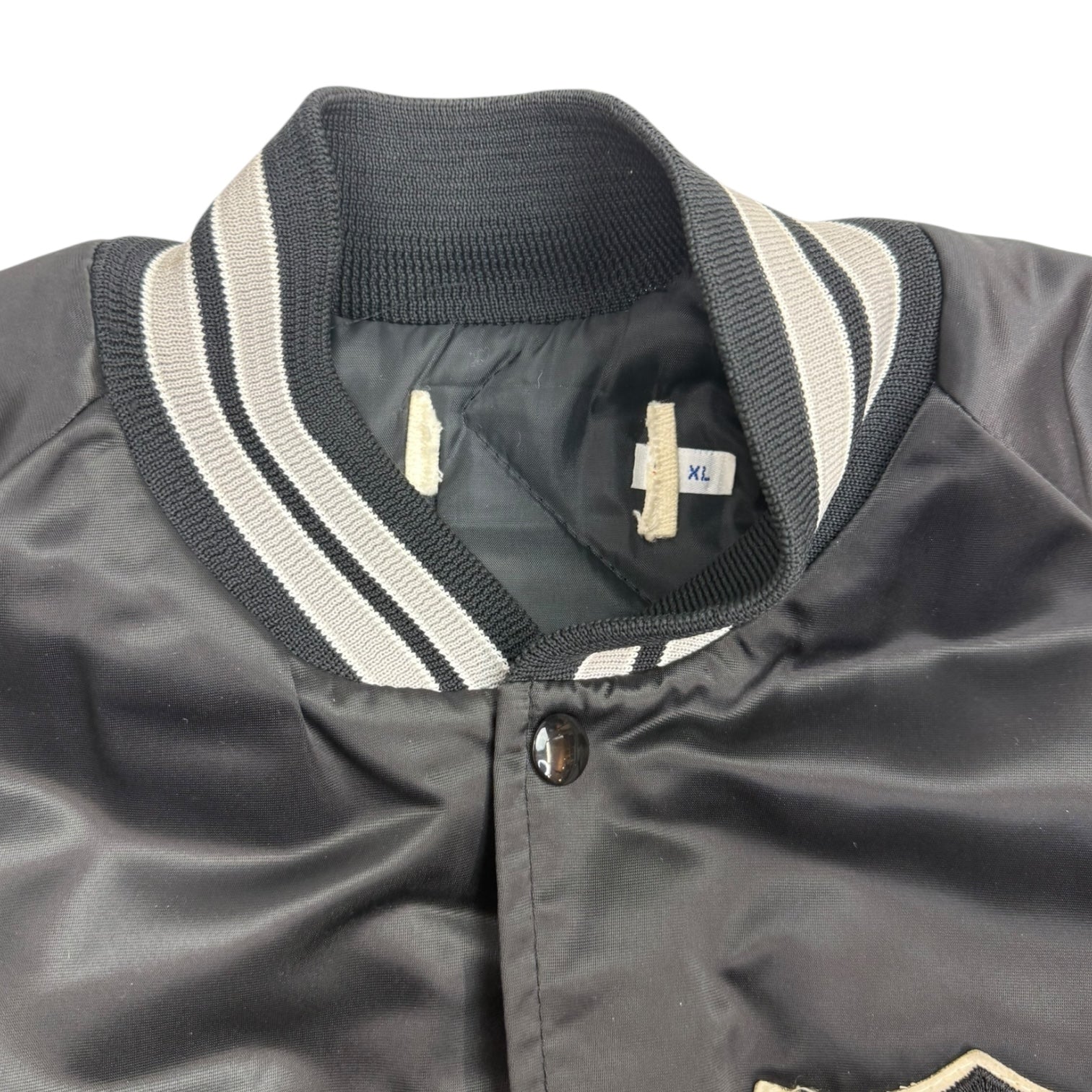 Vintage Oakland Raiders Chalkline Satin Jacket Black