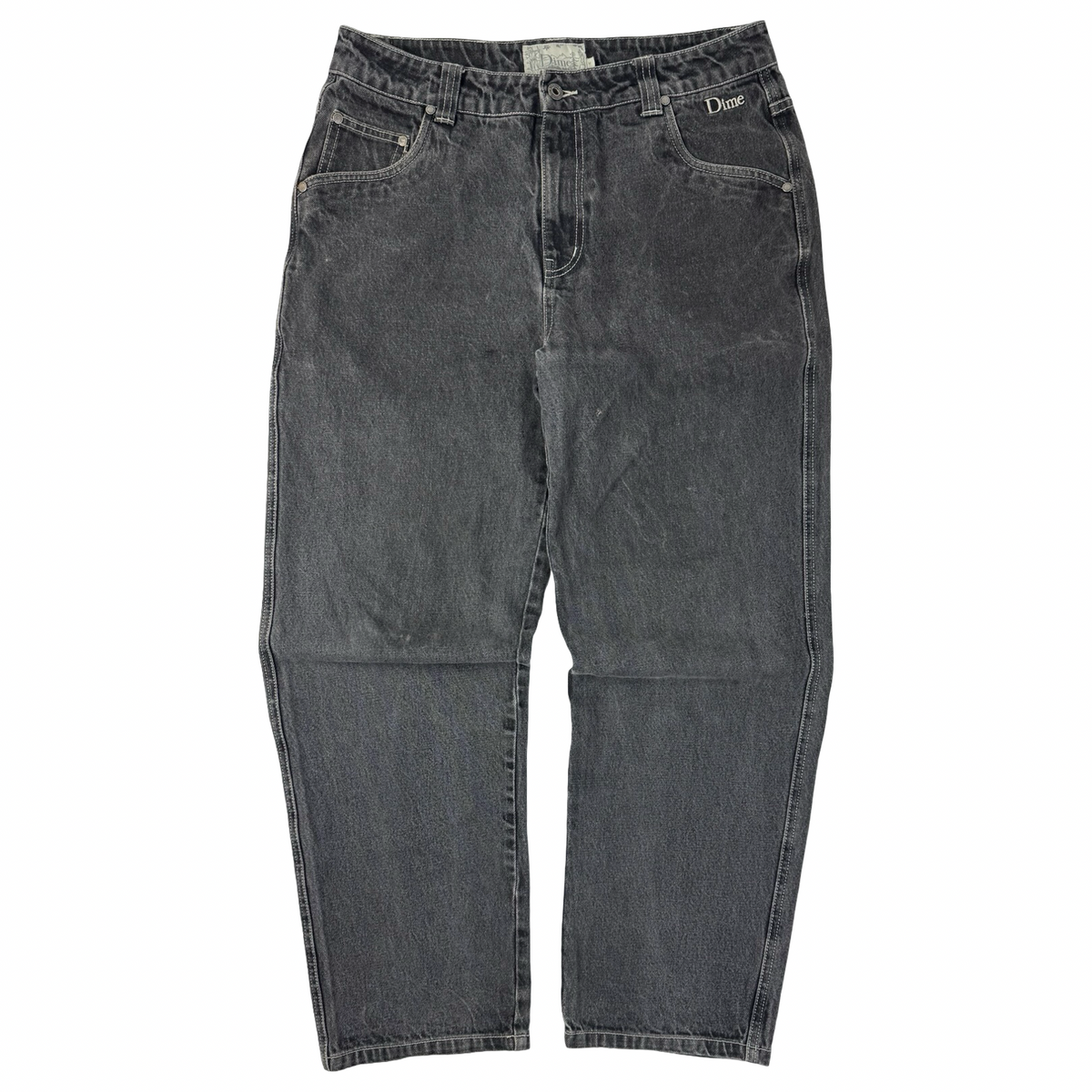 Dime Grey Wash Relaxed Denim