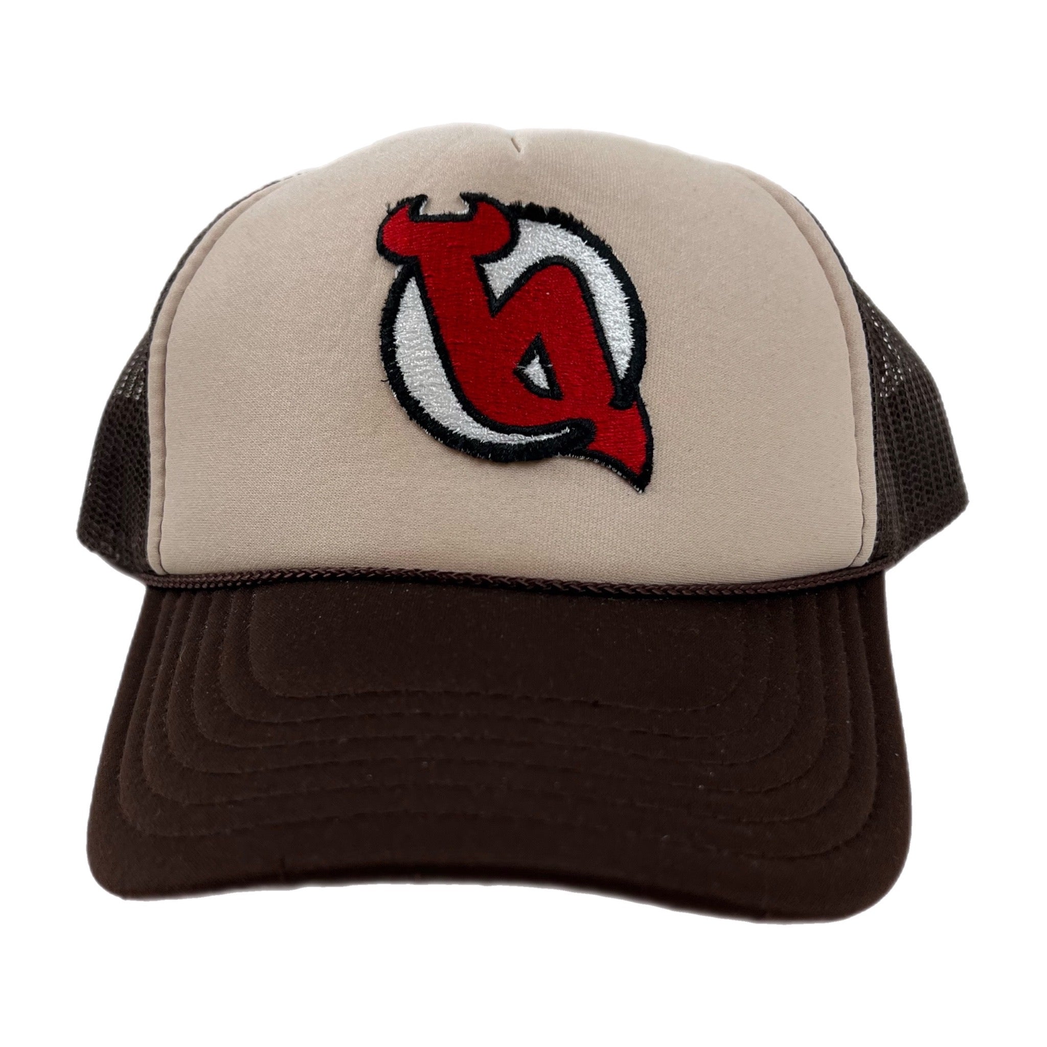 Basketcase Gallery New Jersey Devils  Trucker Hat Tan/Brown