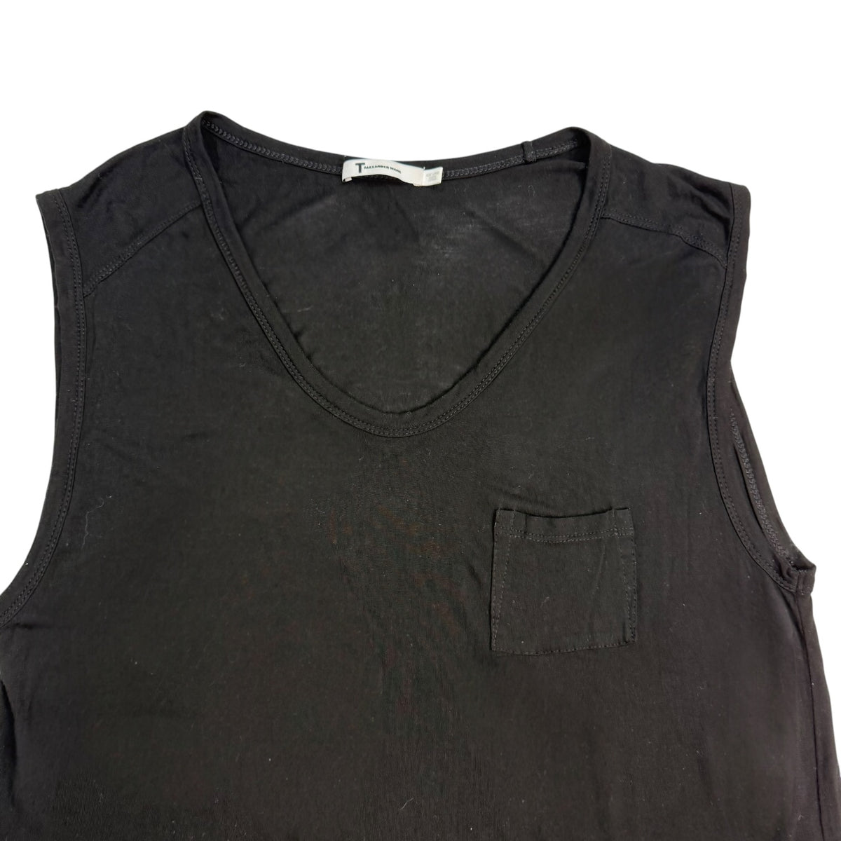 (W) T by Alexander Wang V Neck Tank Top Black