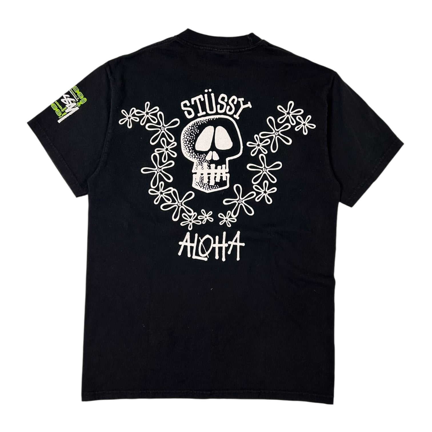 Vintage Stussy Aloha Graphic T-Shirt Black