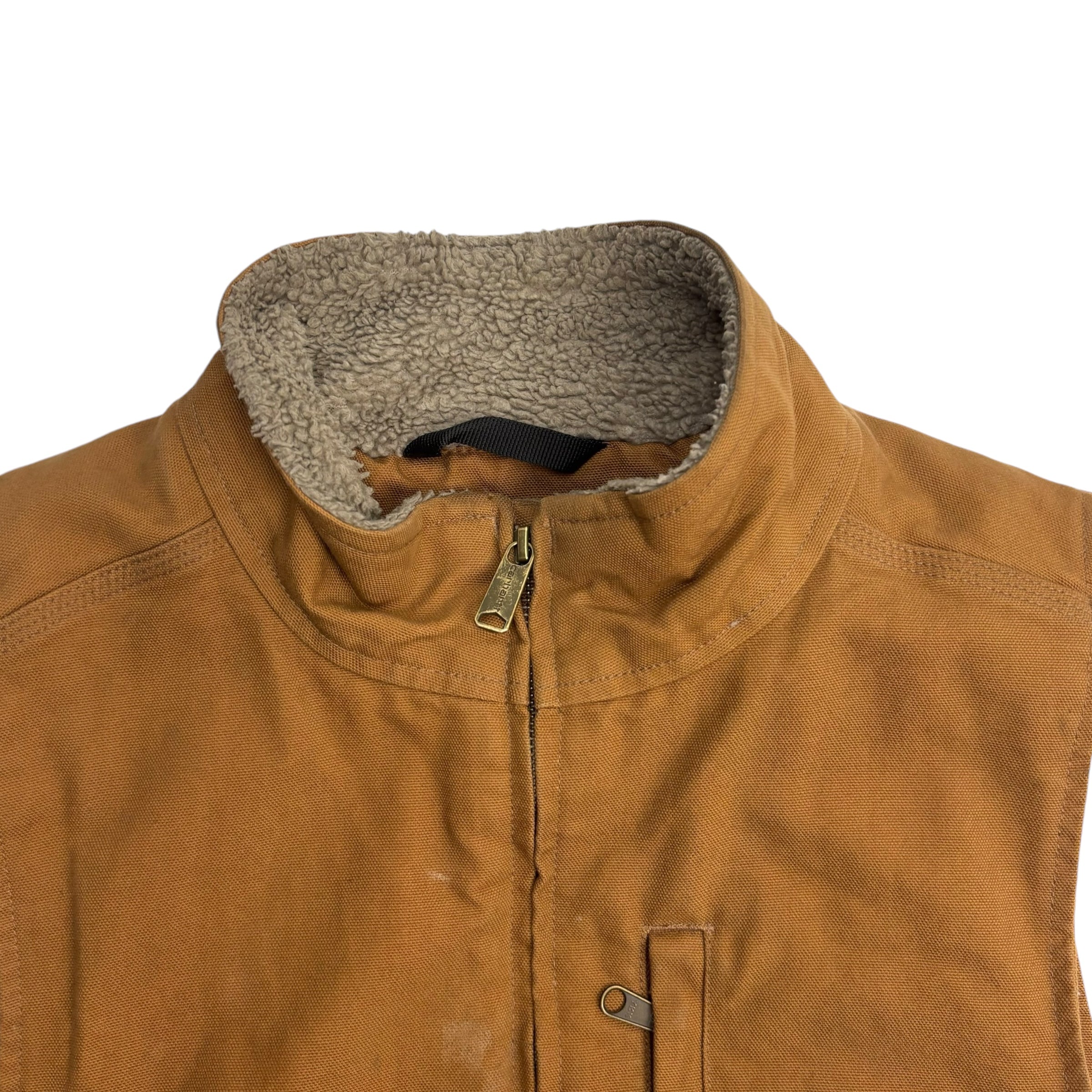 Carhartt Sherpa Lined Canvas Vest Tan