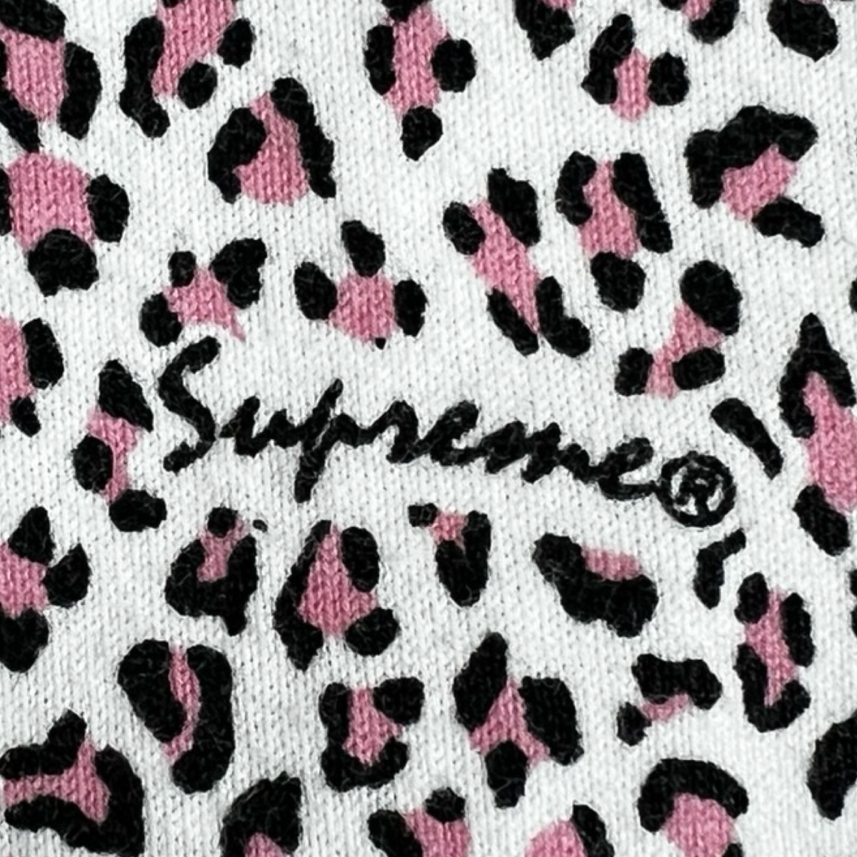 Supreme Small Box Leopard Print Pink Pattern T-Shirt