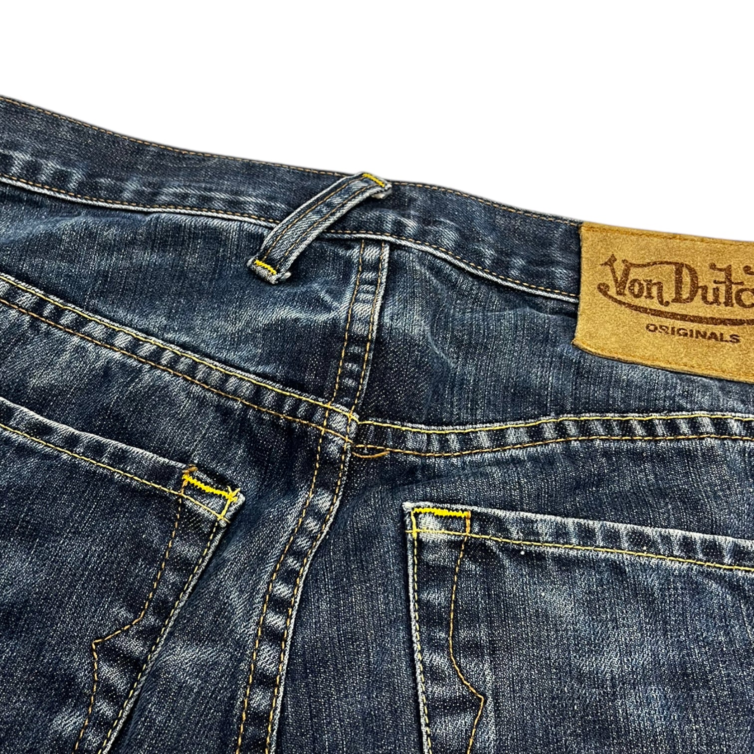 Y2K Von Dutch Straight Cut Denim Stone Wash