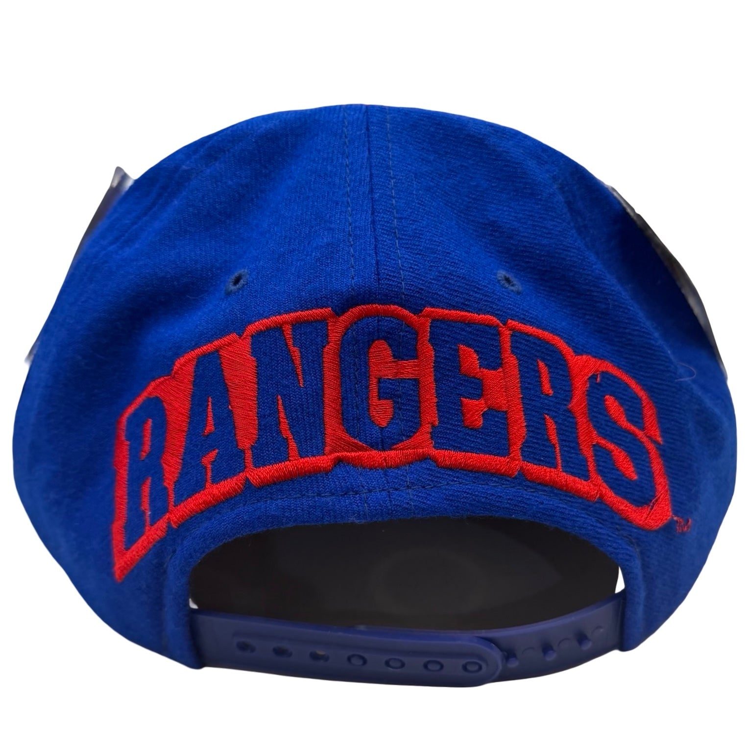 Vintage New York Rangers Embroidered Snapback Hat Blue