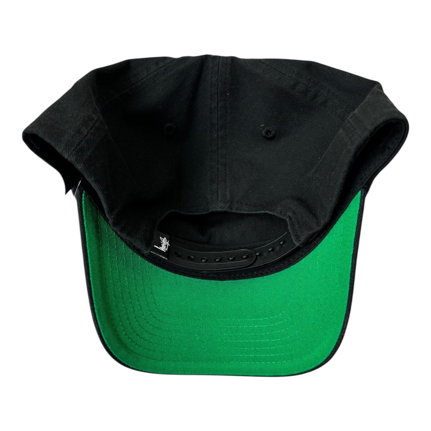 Stussy Big Stock Mid Depth SnapBack Black