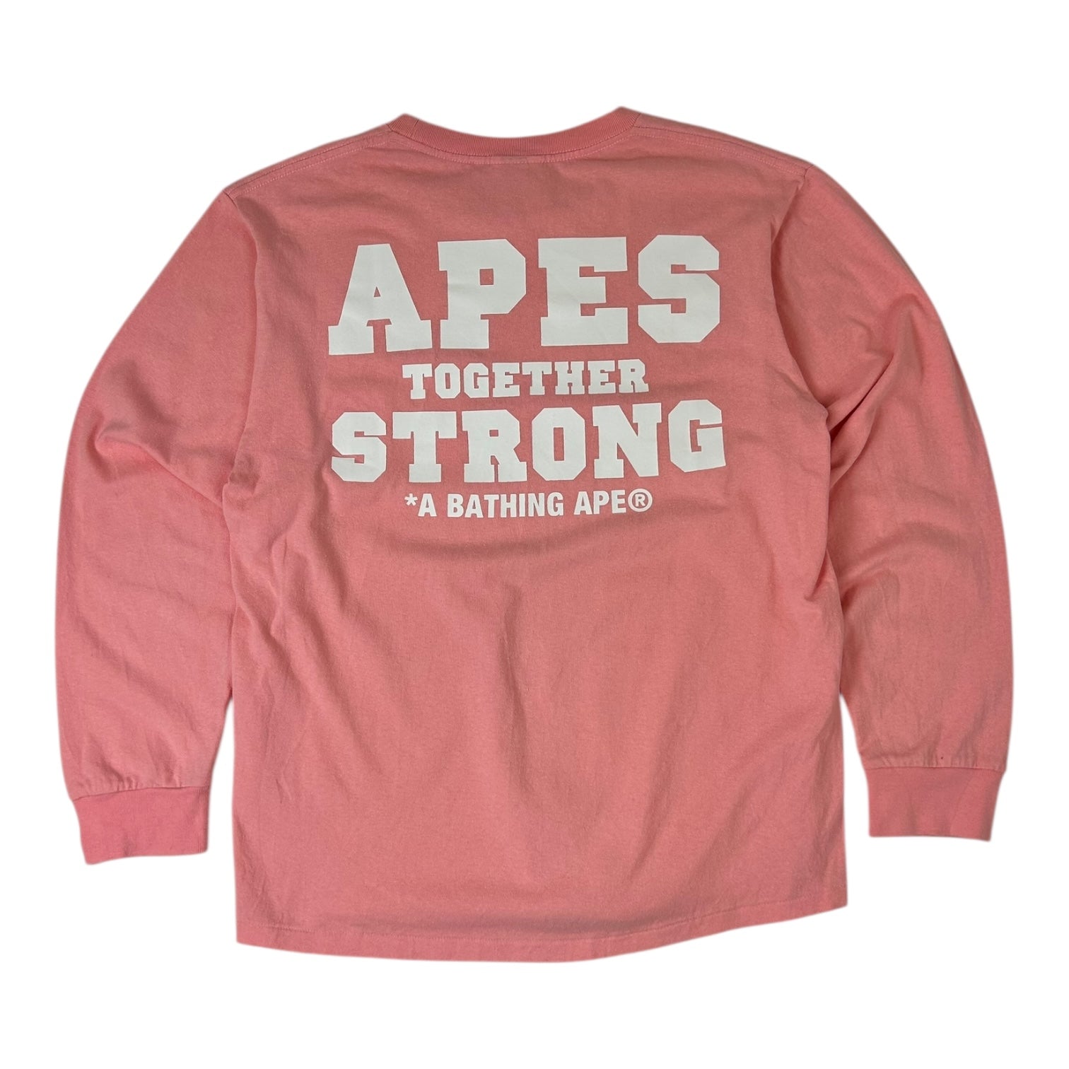 Bape Apes Together Strong Long Sleeve Shirt Pink