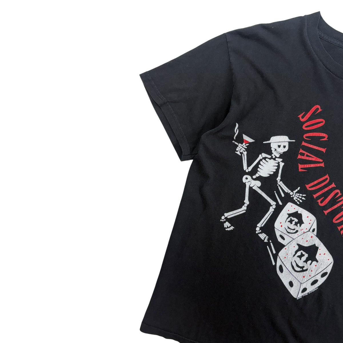 Vintage 1992 Social Distortion Dice Graphic T-Shirt Black