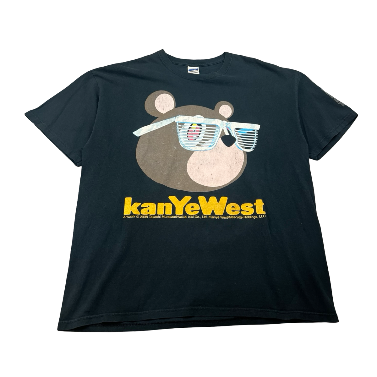 Vintage 2008 Kanye West x Takashi Murakami Glow in the Dark Tour Black T-Shirt