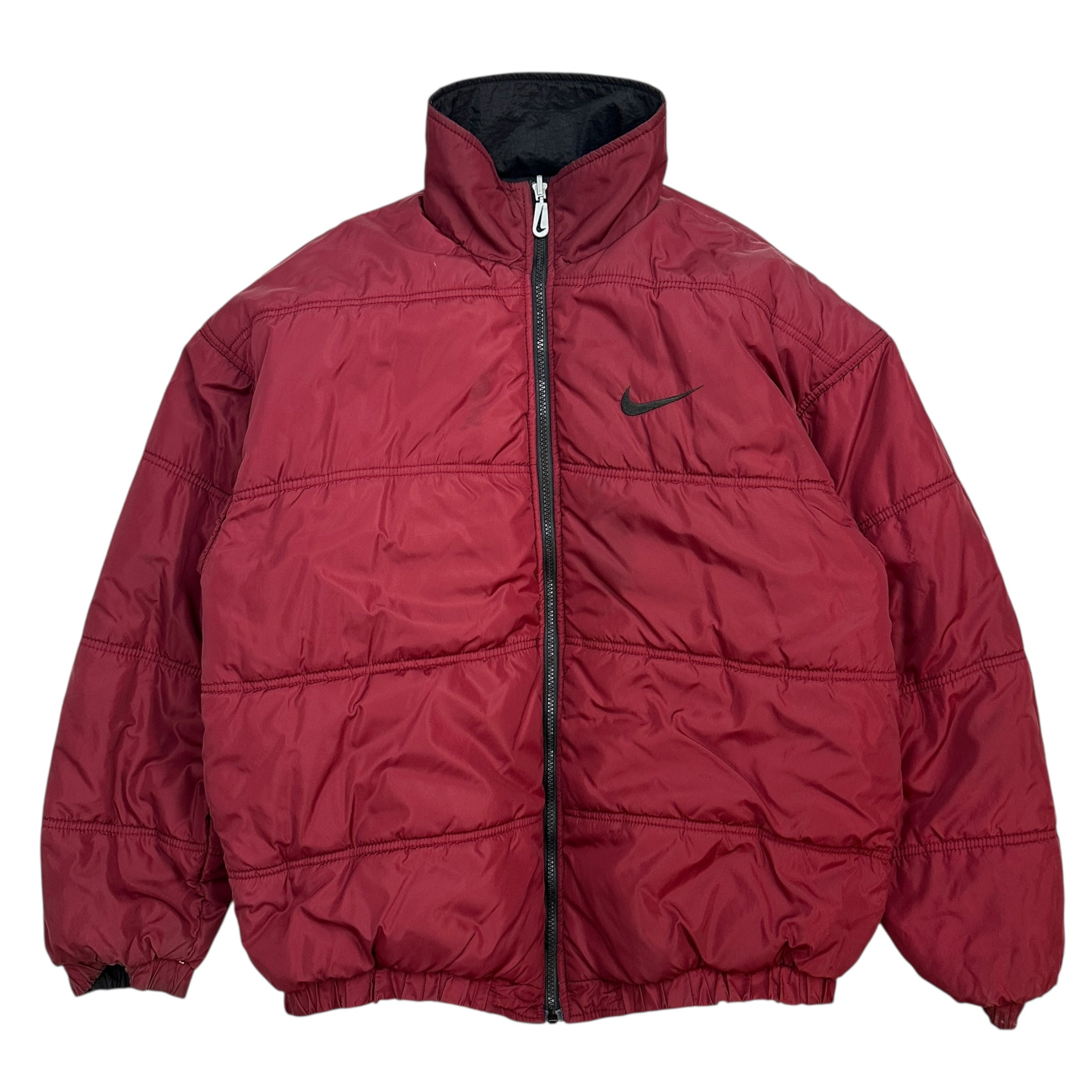 ジャケット・アウター NIKE REVERSIBLE NYLON BOMBER JACKET Vintage Nike Reversible Bomber Jacket Maroon/Black