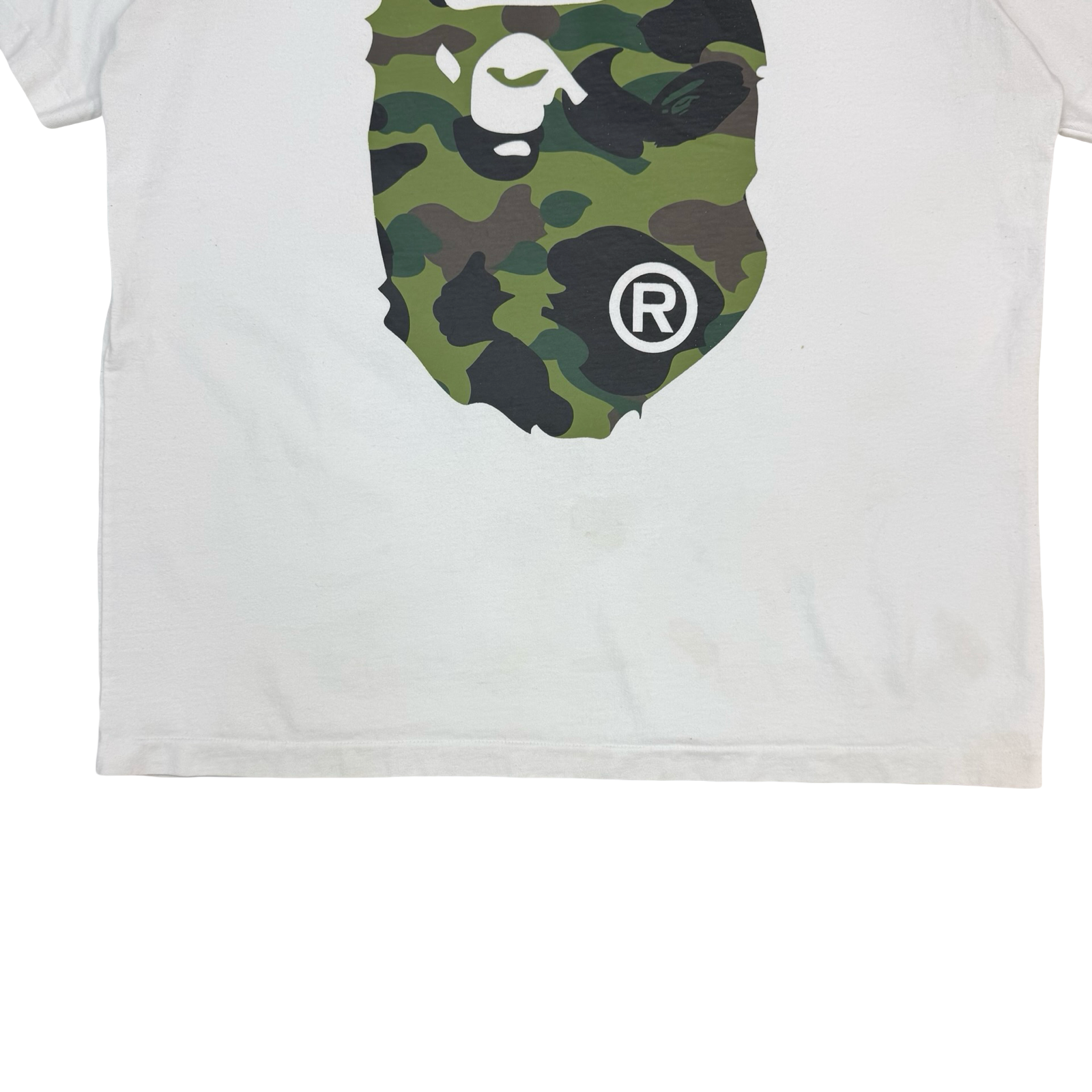 BAPE 1st Camo Big Head Ape Tee White