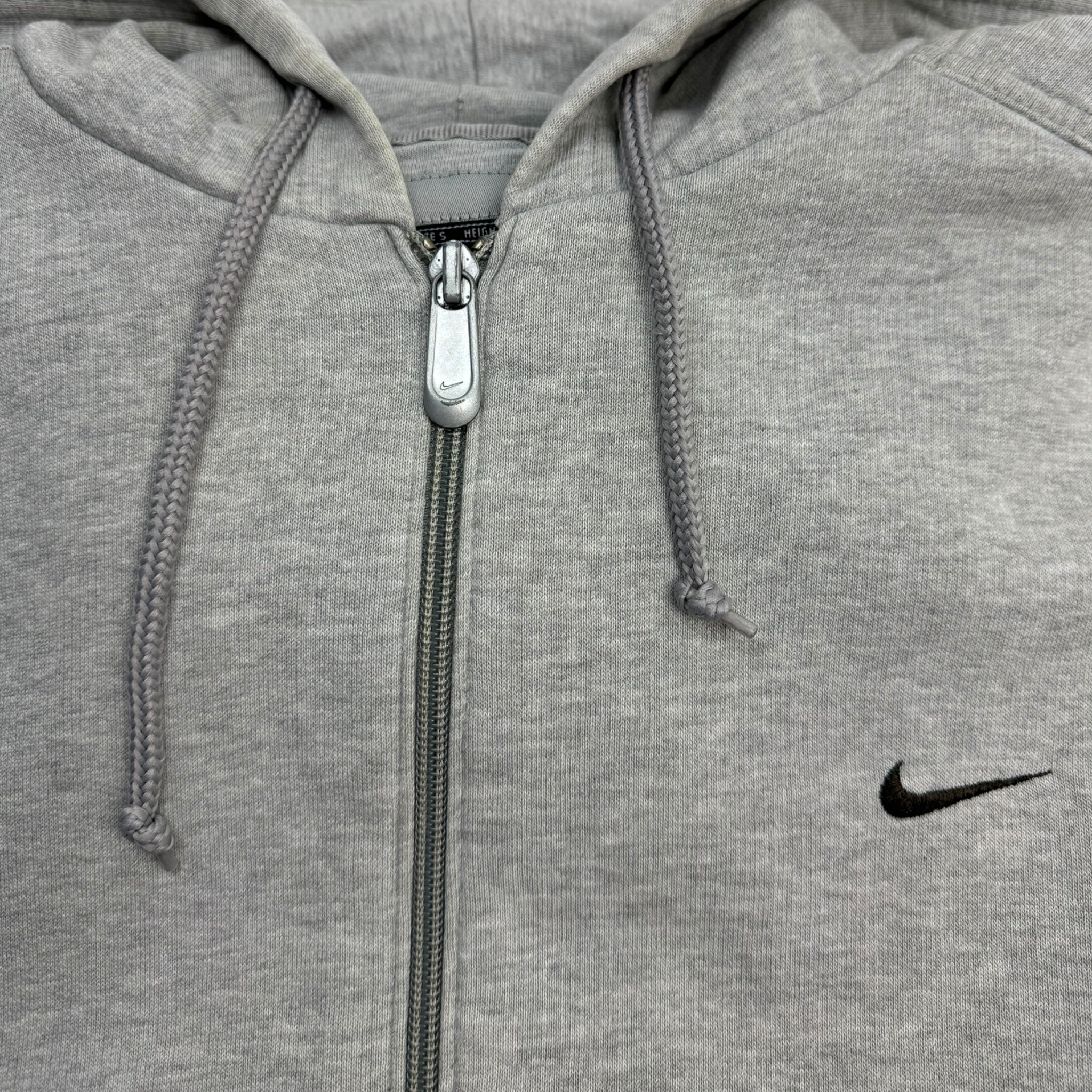 Vintage Y2K Nike Euro Side Swoosh Quarter Zip Hoodie Dark Grey