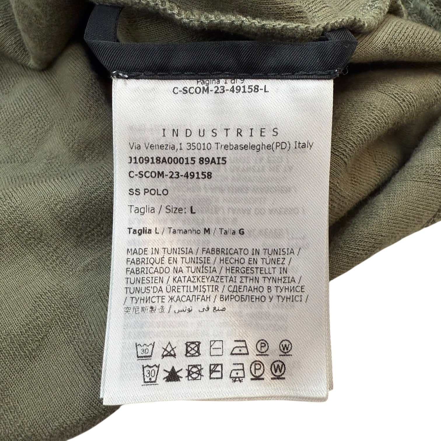 Moncler Towelling Monogram Button Up Polo Green