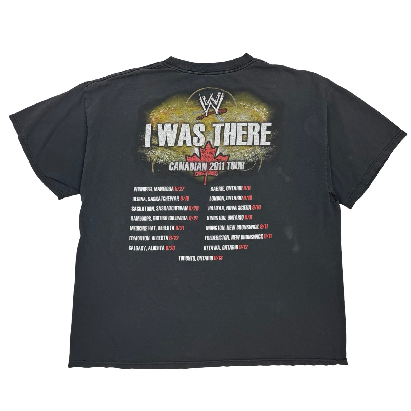 2011 WWE “I WAS THERE” Canadian Tour Tee Black