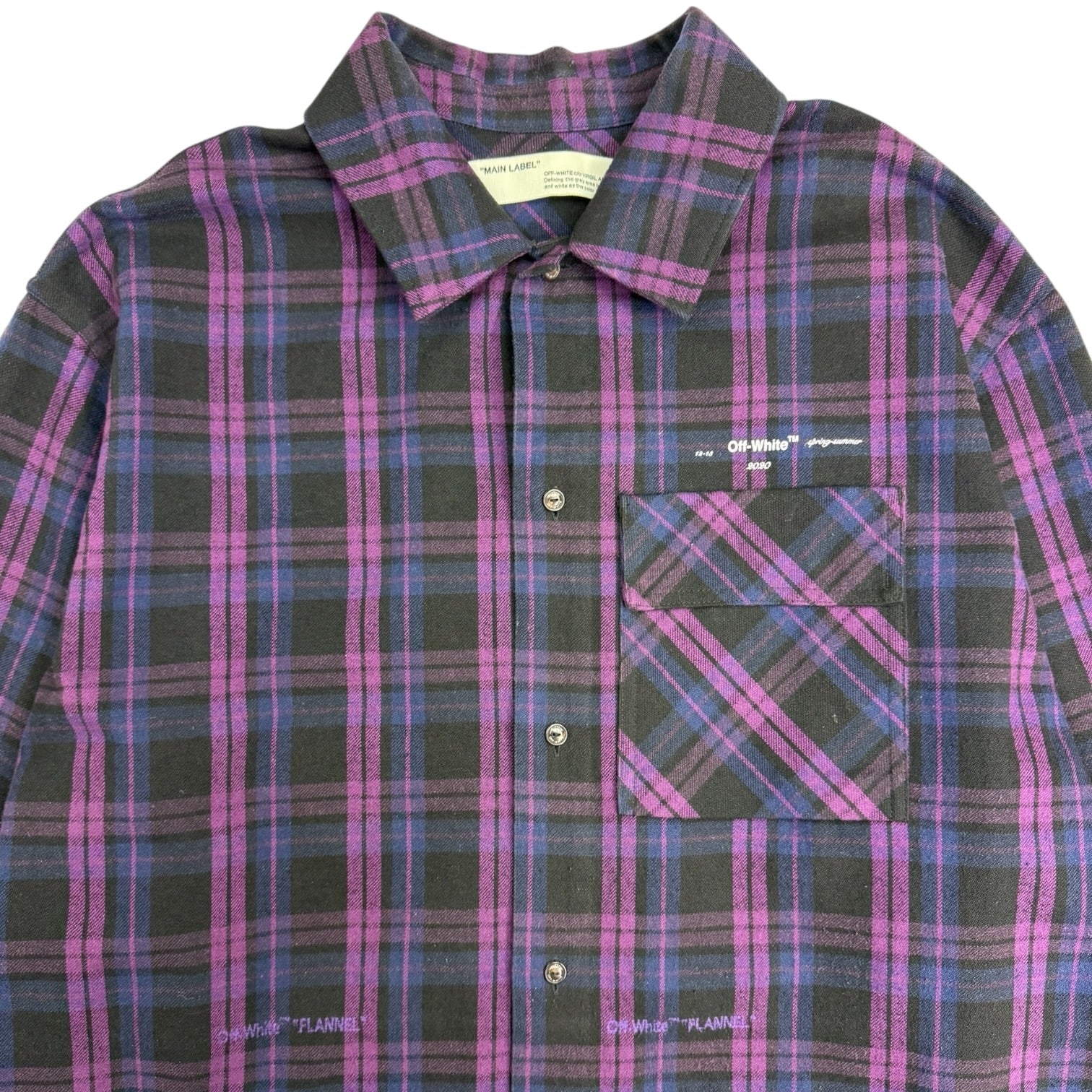 Off-White Flannel Check Shirt Purple