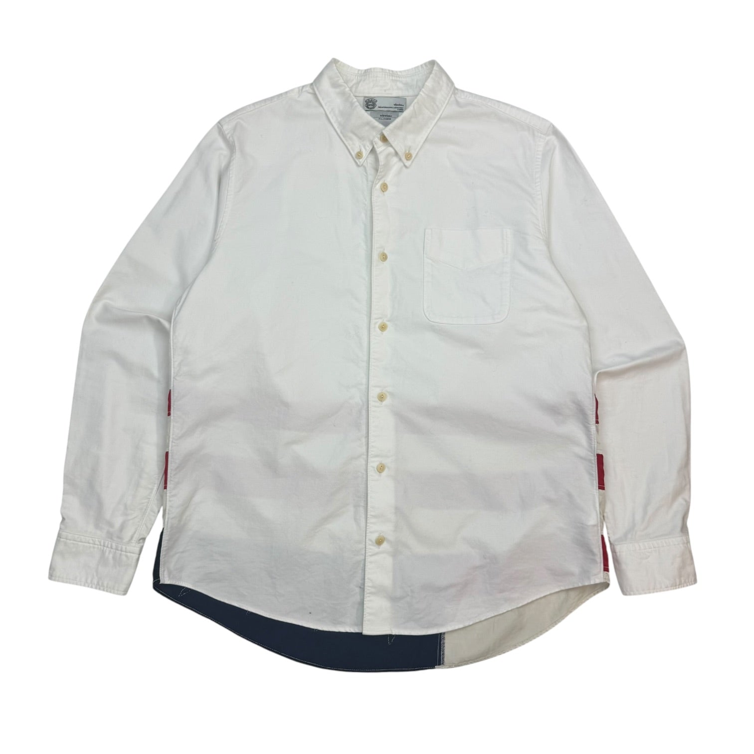 Visvim Flag Panel Americana Button Down Shirt White