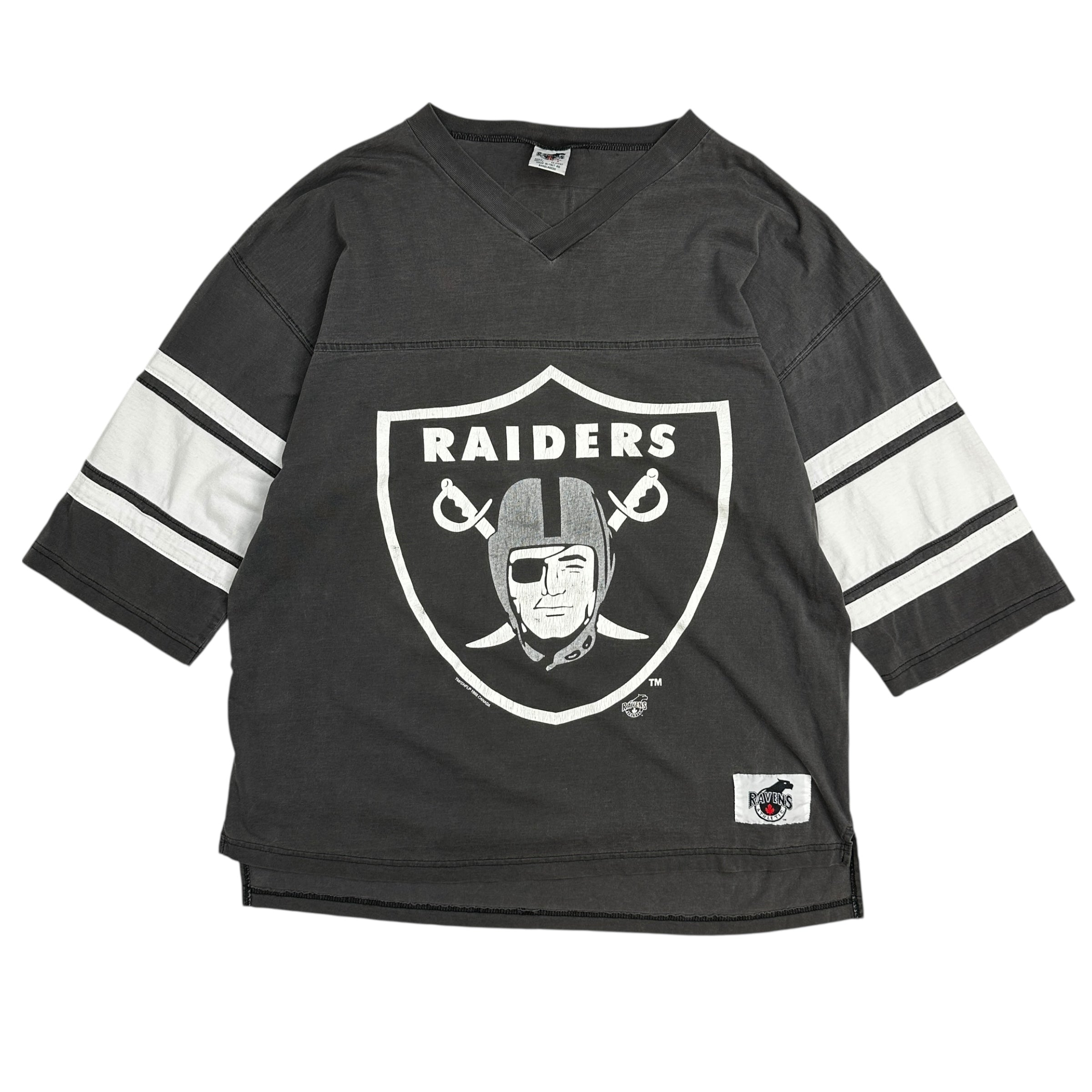 1995 Oakland Raiders Baseball Tee 3/4 Sleeve