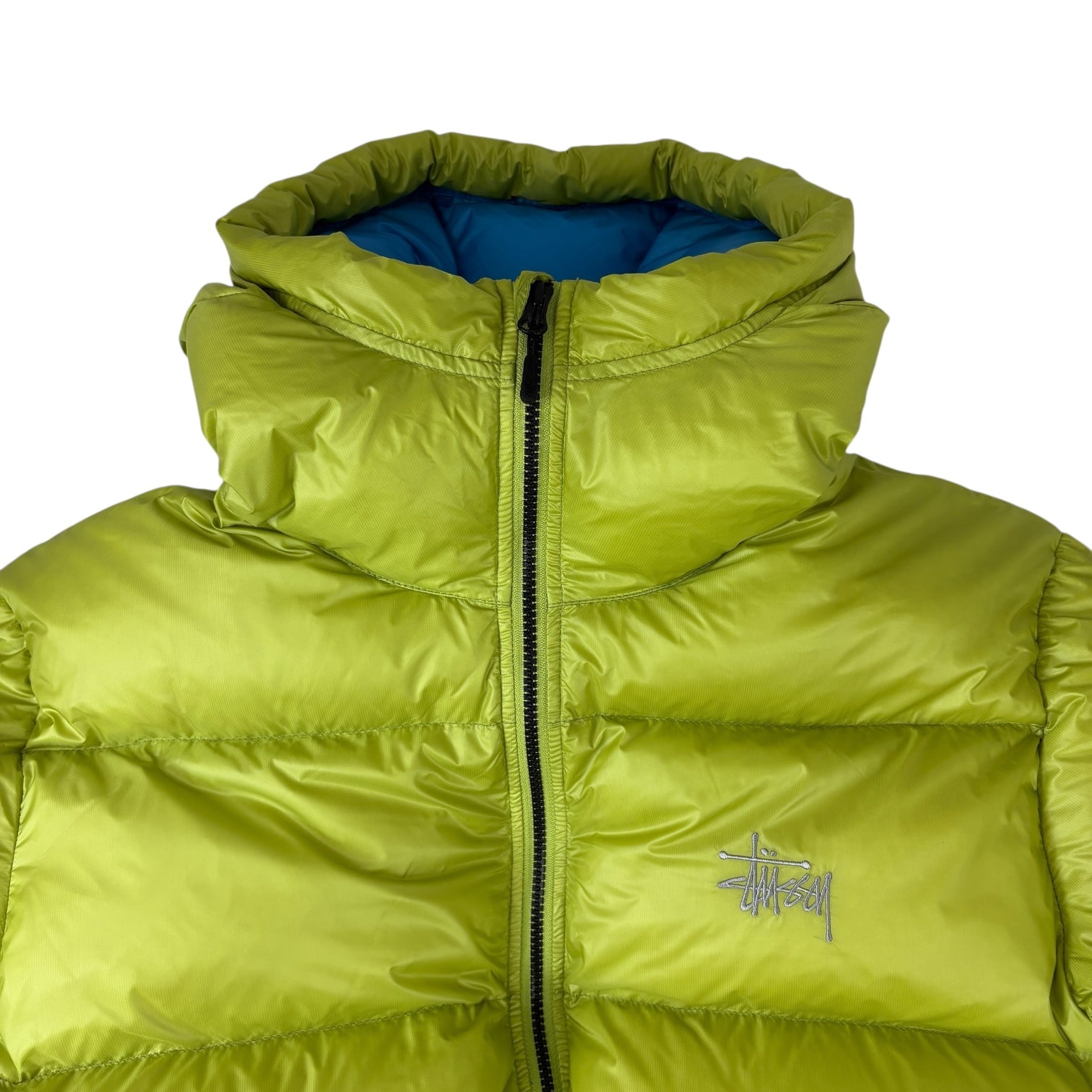 Stussy Nylon Down Puffer Jacket Neon