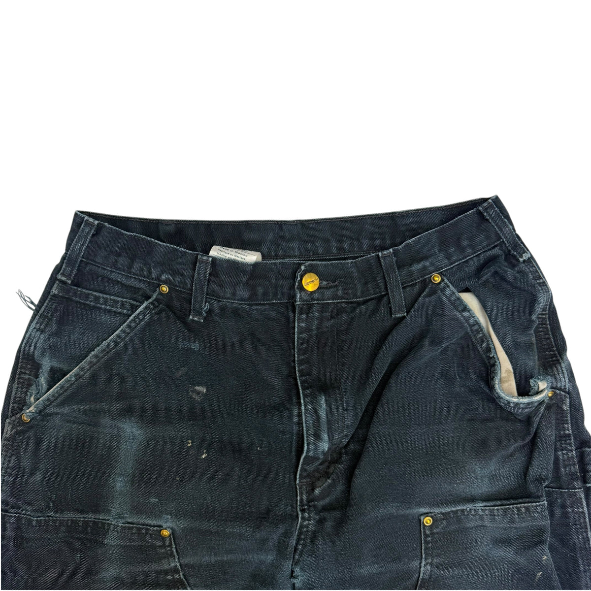 Vintage Carhartt Double Knee Distressed Pants Black