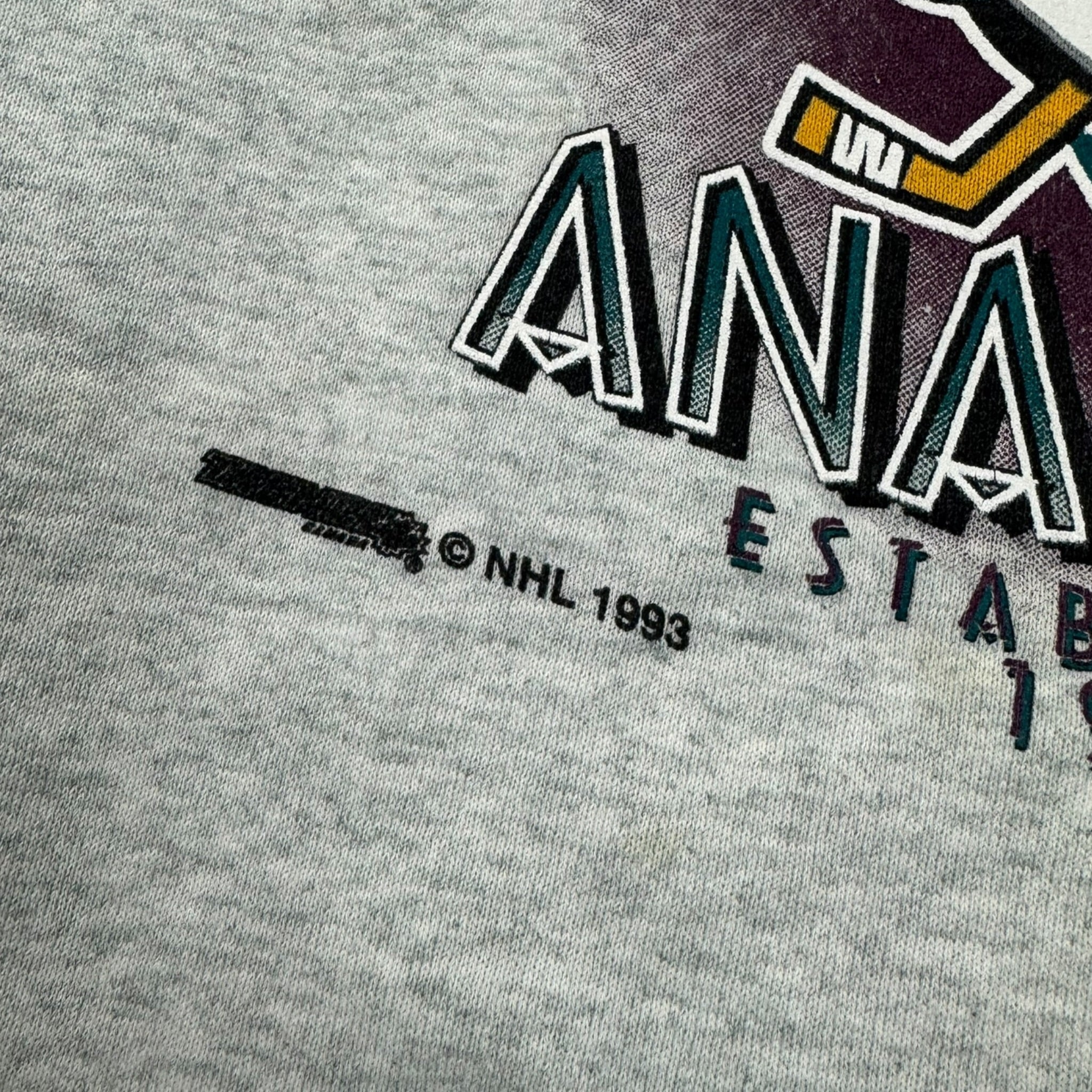 1993 Anaheim Mighty Ducks NHL Crewneck