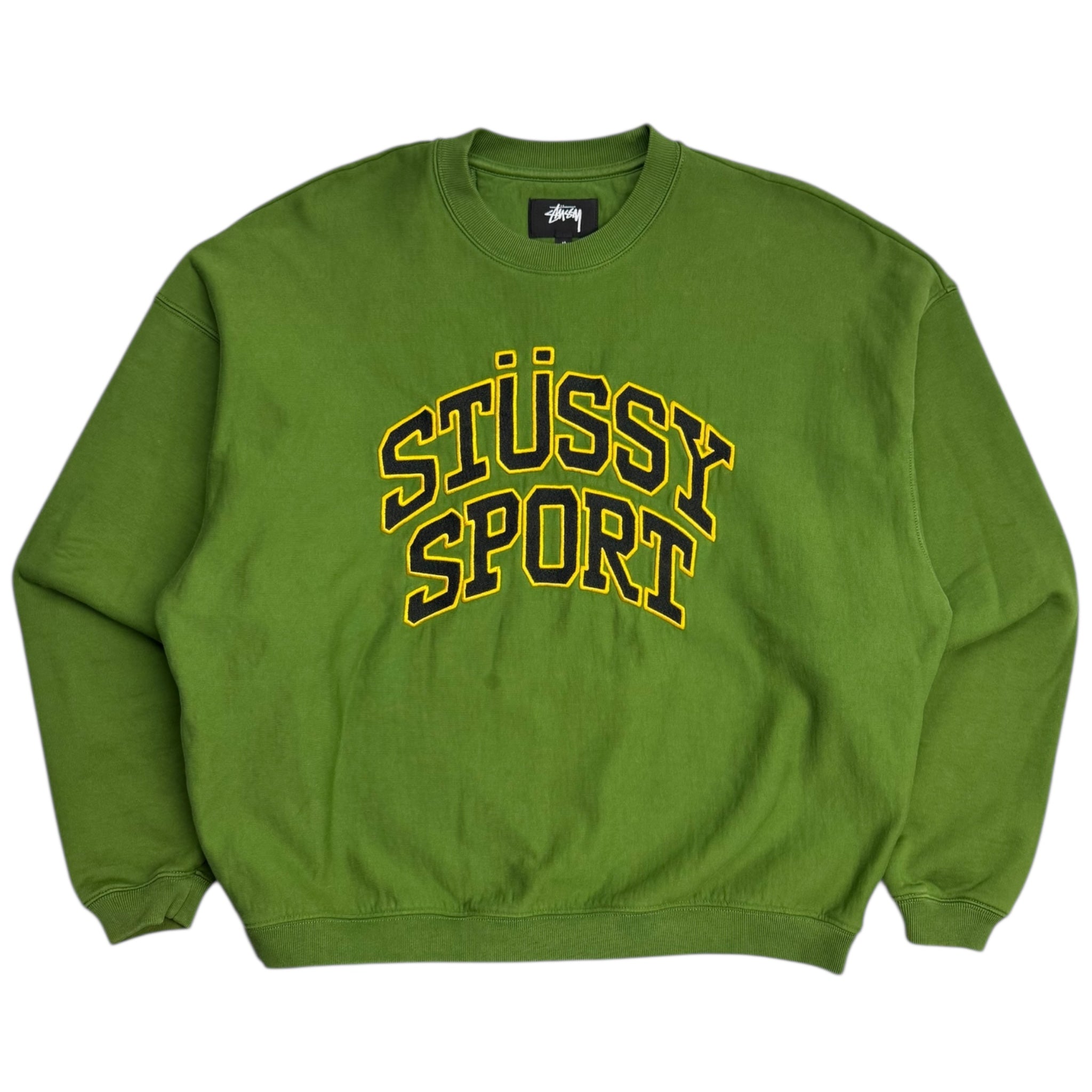 Stussy Embroidered Crewneck Green