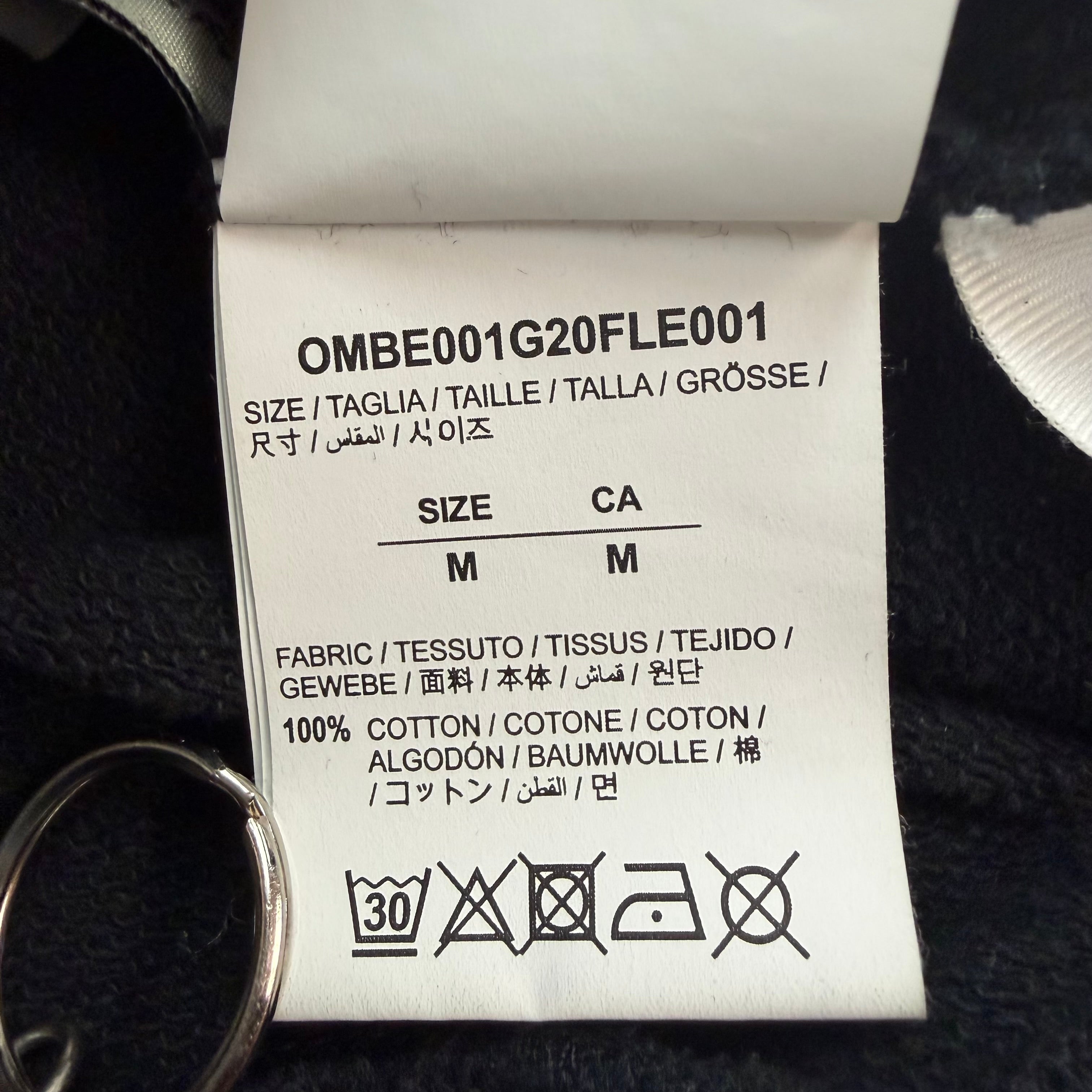 Off White Diag Print Zip Up Hoodie Black