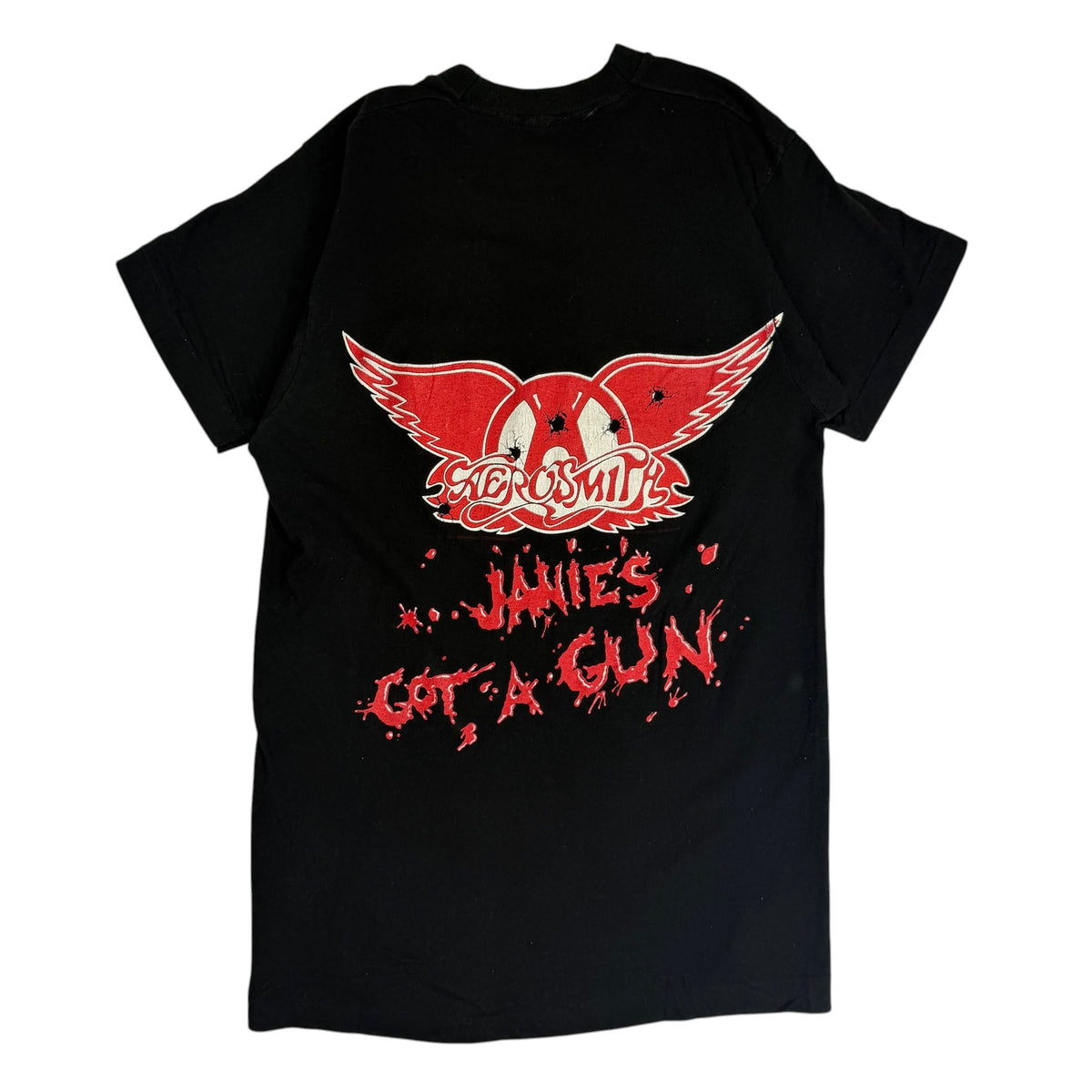 1990 Aerosmith Pump Boston Tee Black