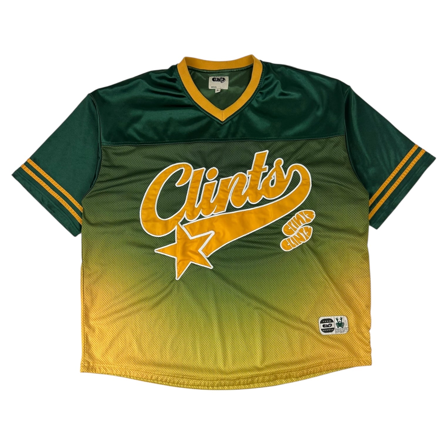 Vintage Clint’s Football Jersey Green/Yellow