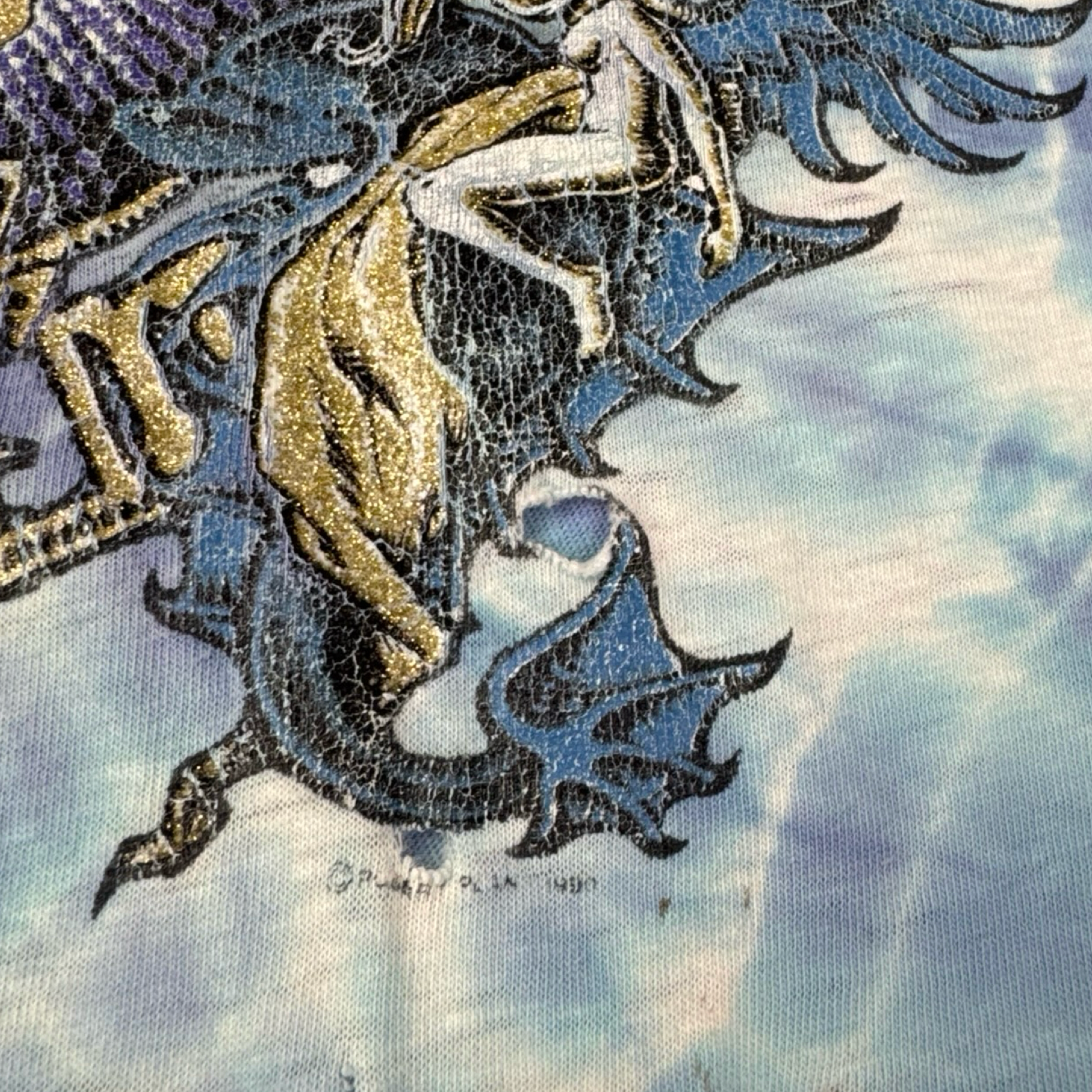 1990 Robert Plant Symmetria Canadian Tour Tie Dye T-Shirt