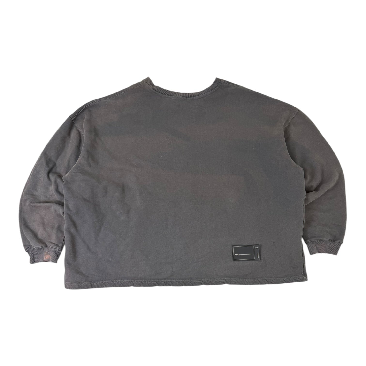 We11done Multicolor Front Logo Print Charcoal