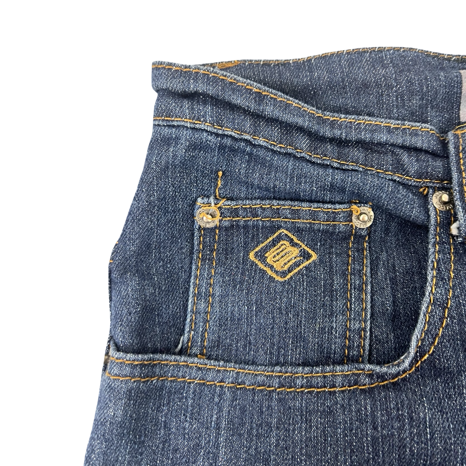 Mecca Dark Wash Embroidered Denim Shorts