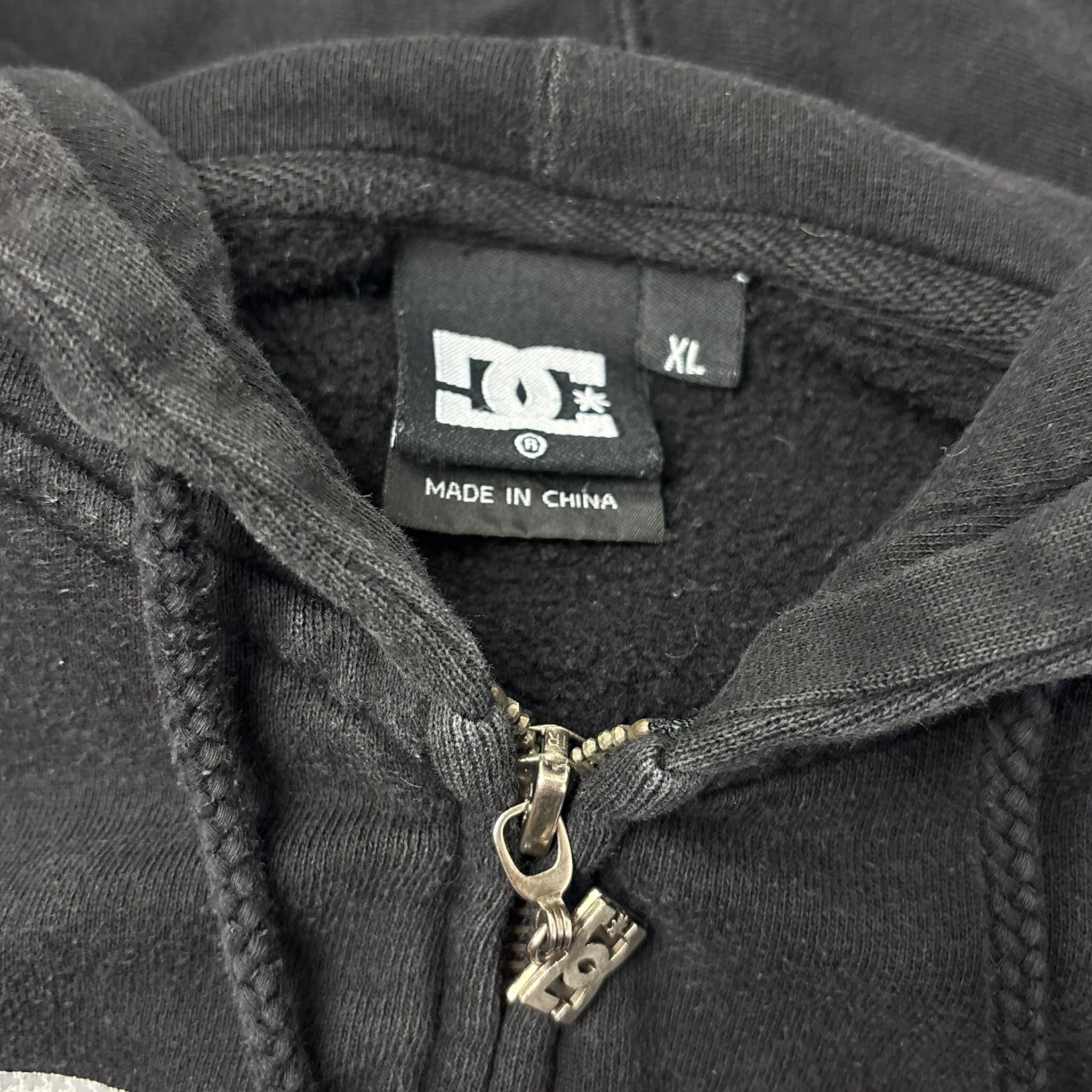 Vintage Y2K DC Shoes Plaid Logo Zip Hoodie