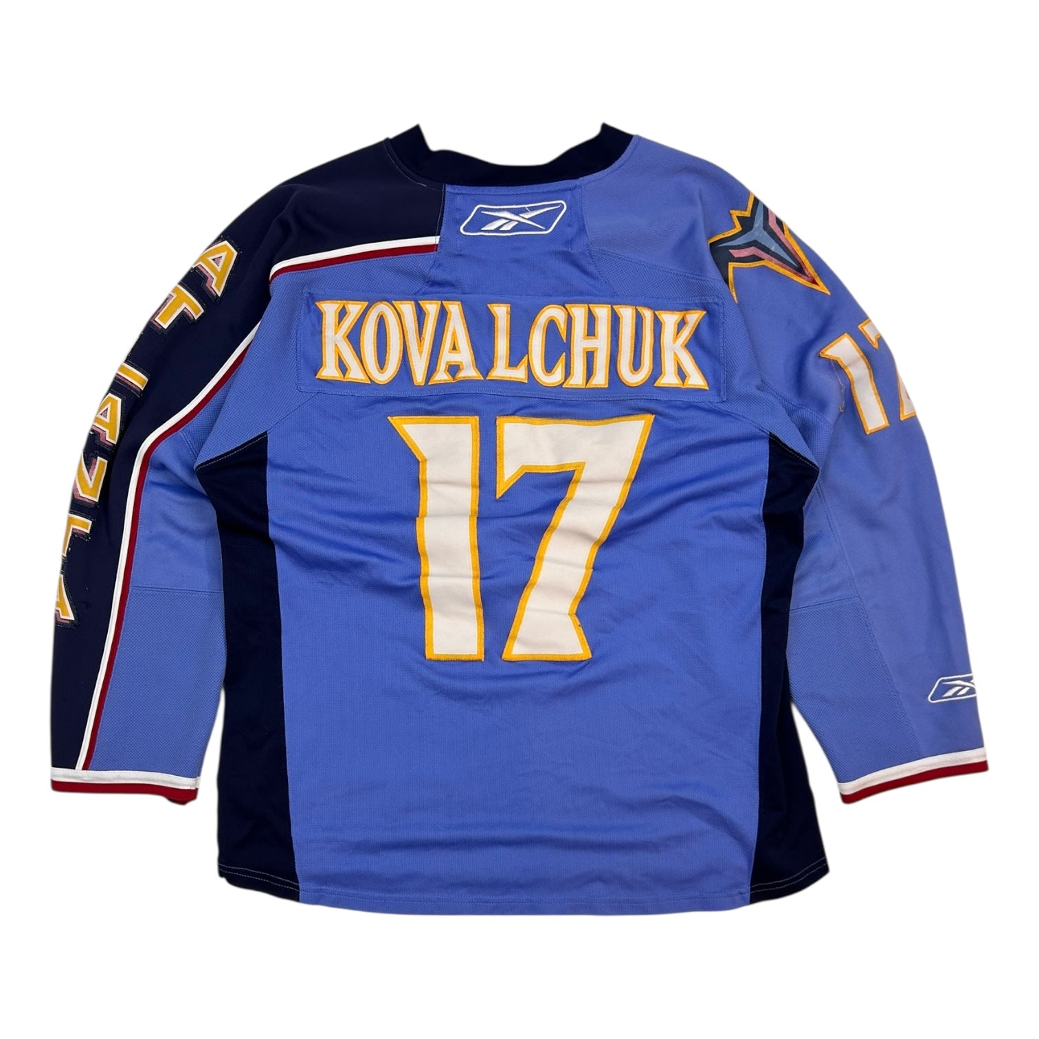 Vintage Reebok Ilya Kovalchuk Atlanta Thrashers 2008 Home Jersey Baby Blue/Navy