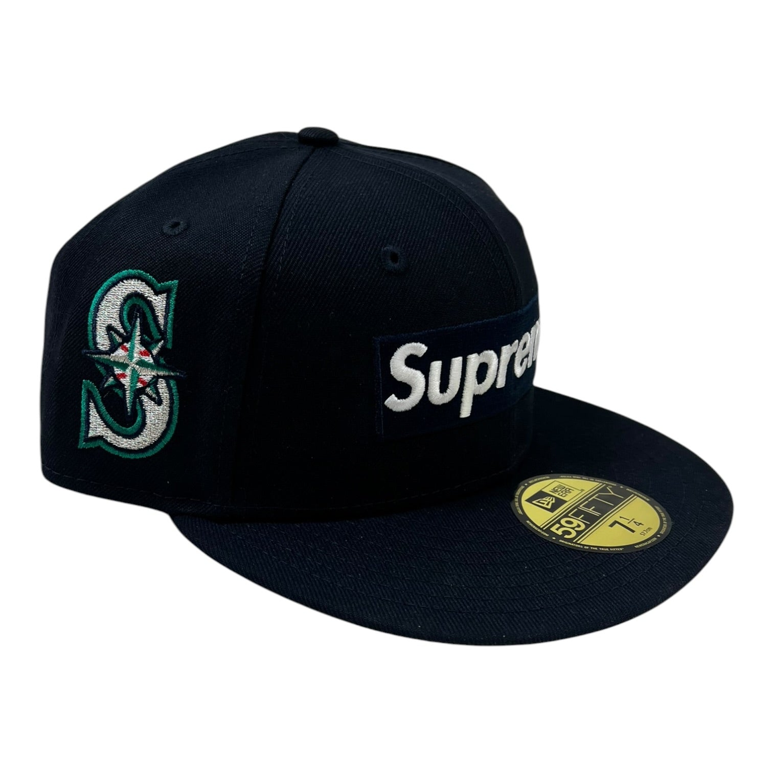 Supreme x MLB Teams Box Logo New Era Seattle Mariners Fitted Cap
