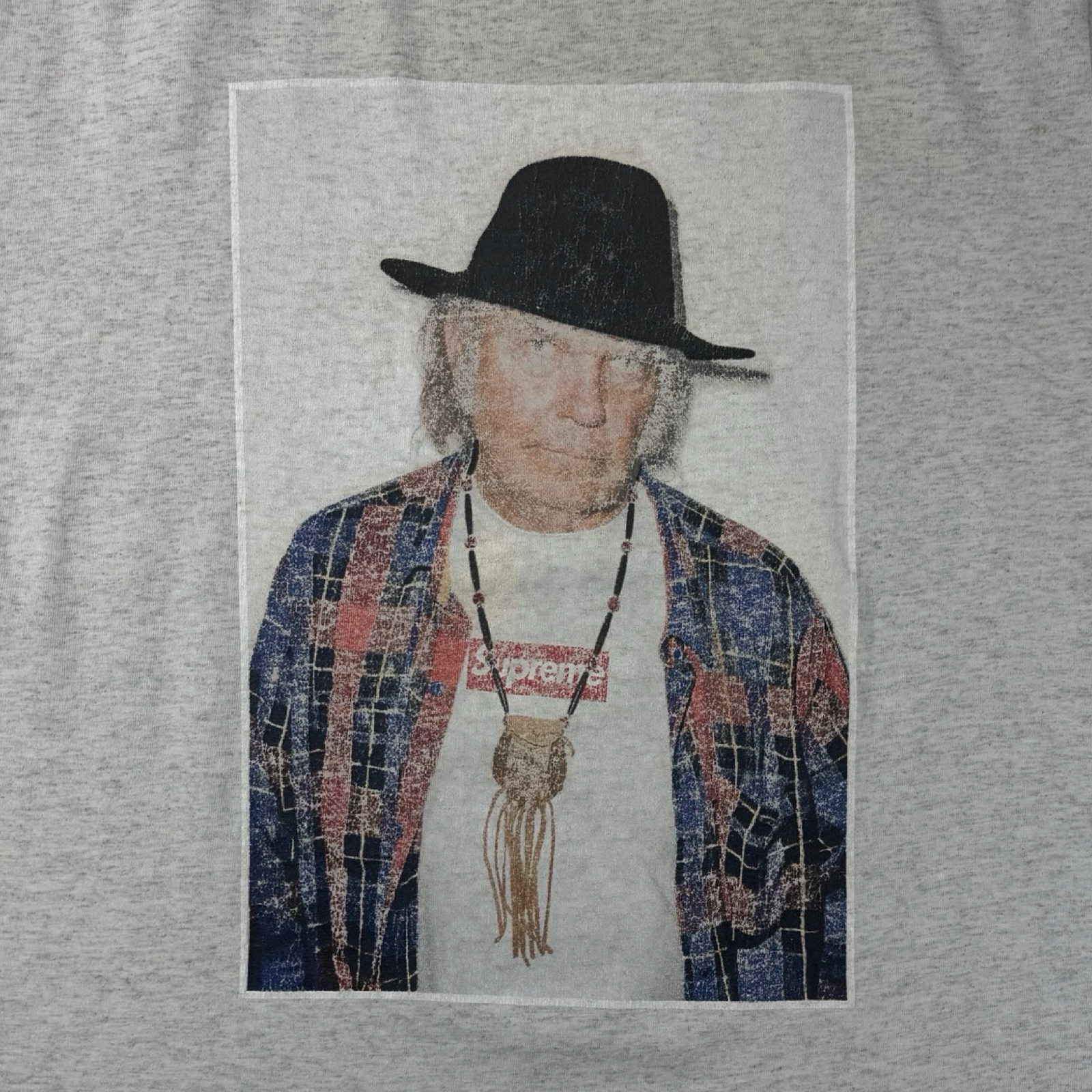 Supreme Neil Young Portrait T-Shirt Heather White