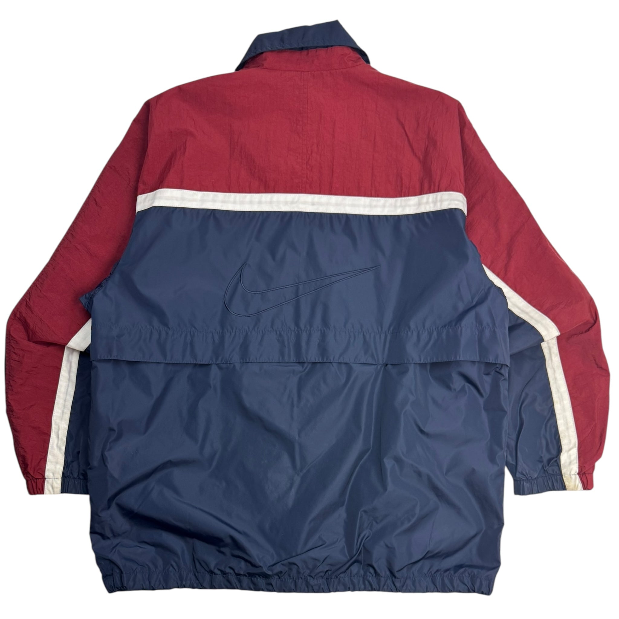 Vintage Nike Vented Long Parka Navy/Red