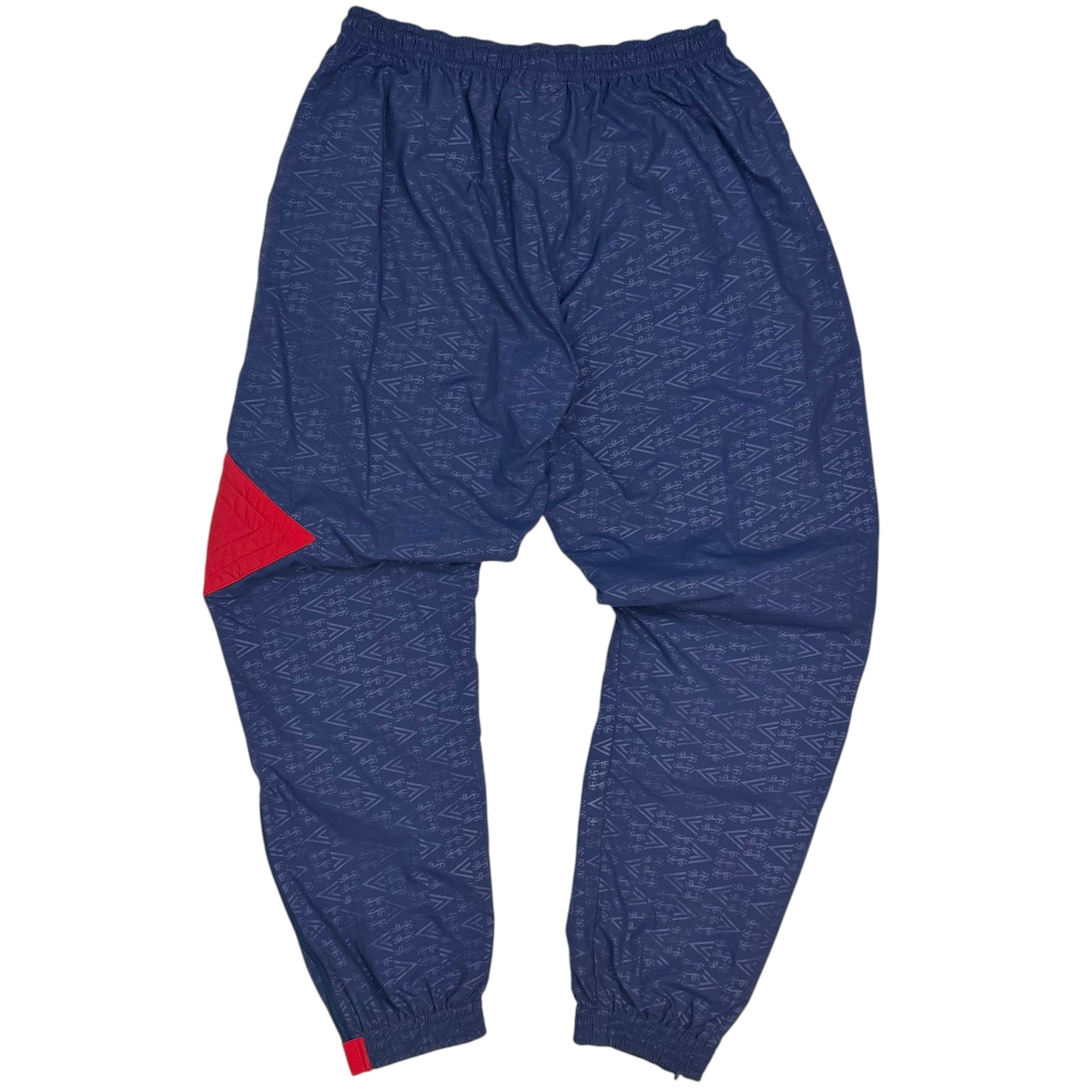 1990-92 Umbro England All Over Print Training Pants Navy
