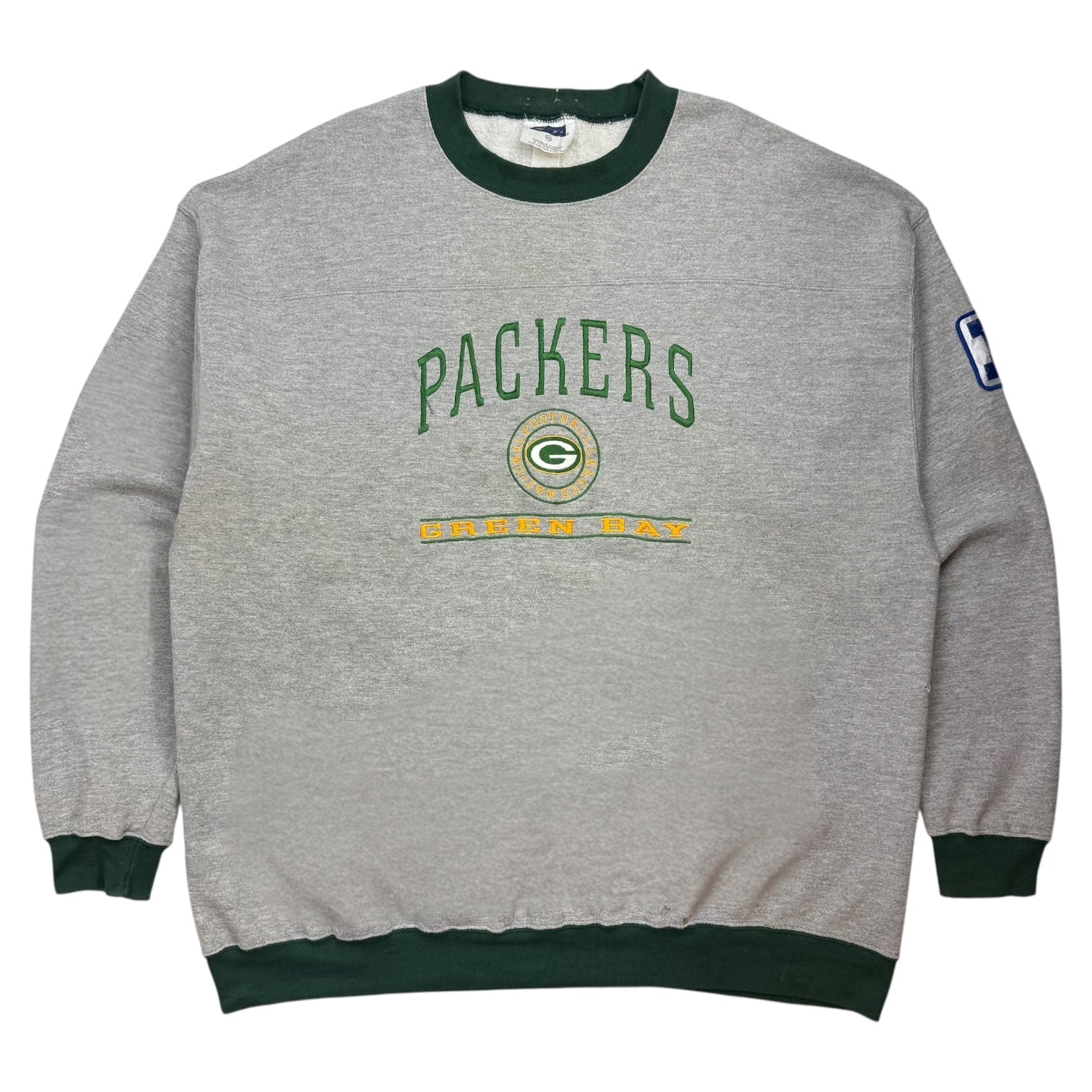 Vintage Green Bay Packers Crewneck Sweater Grey/Green